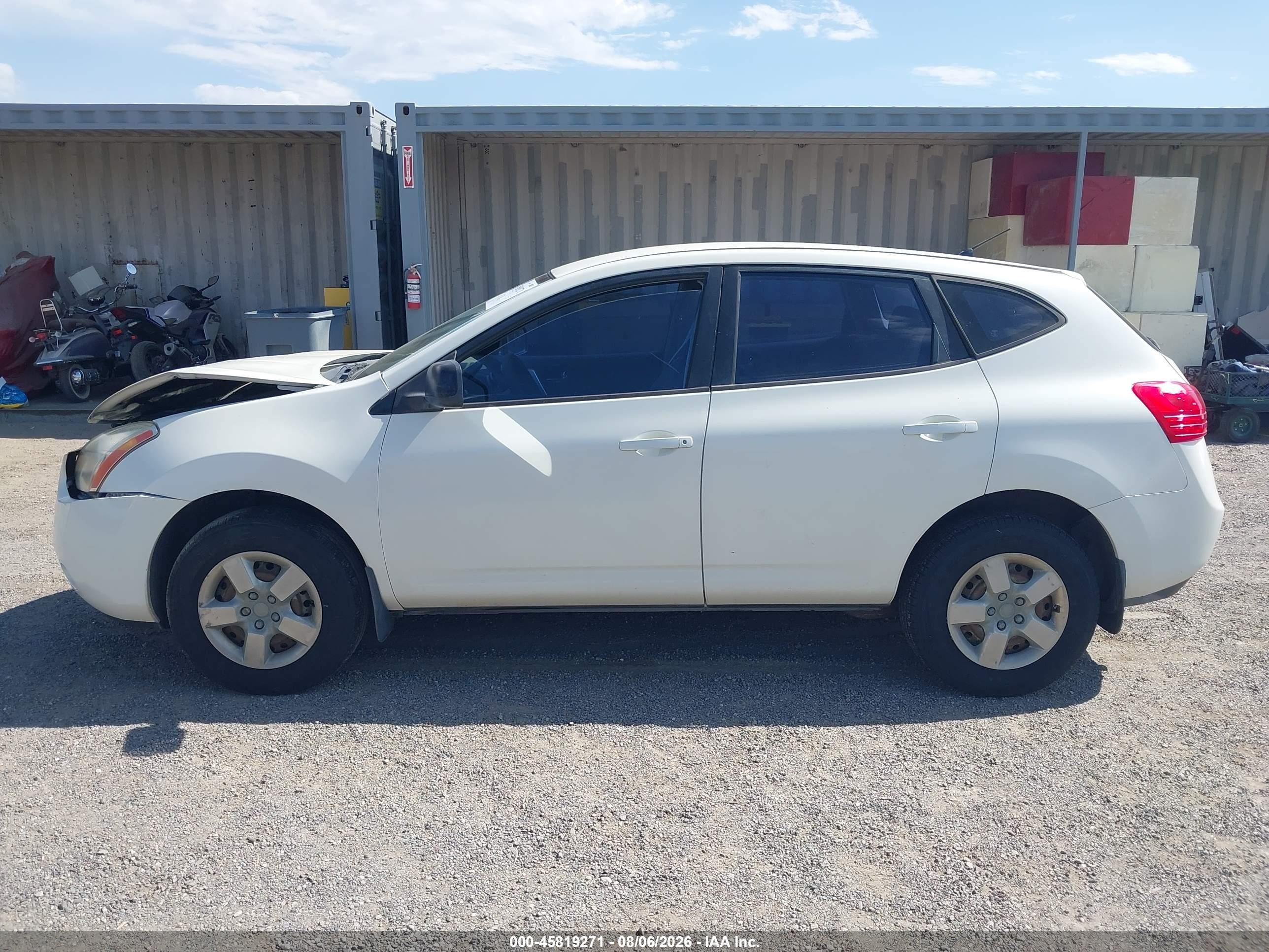 2009 Nissan Rogue S White vin: JN8AS58V89W438498