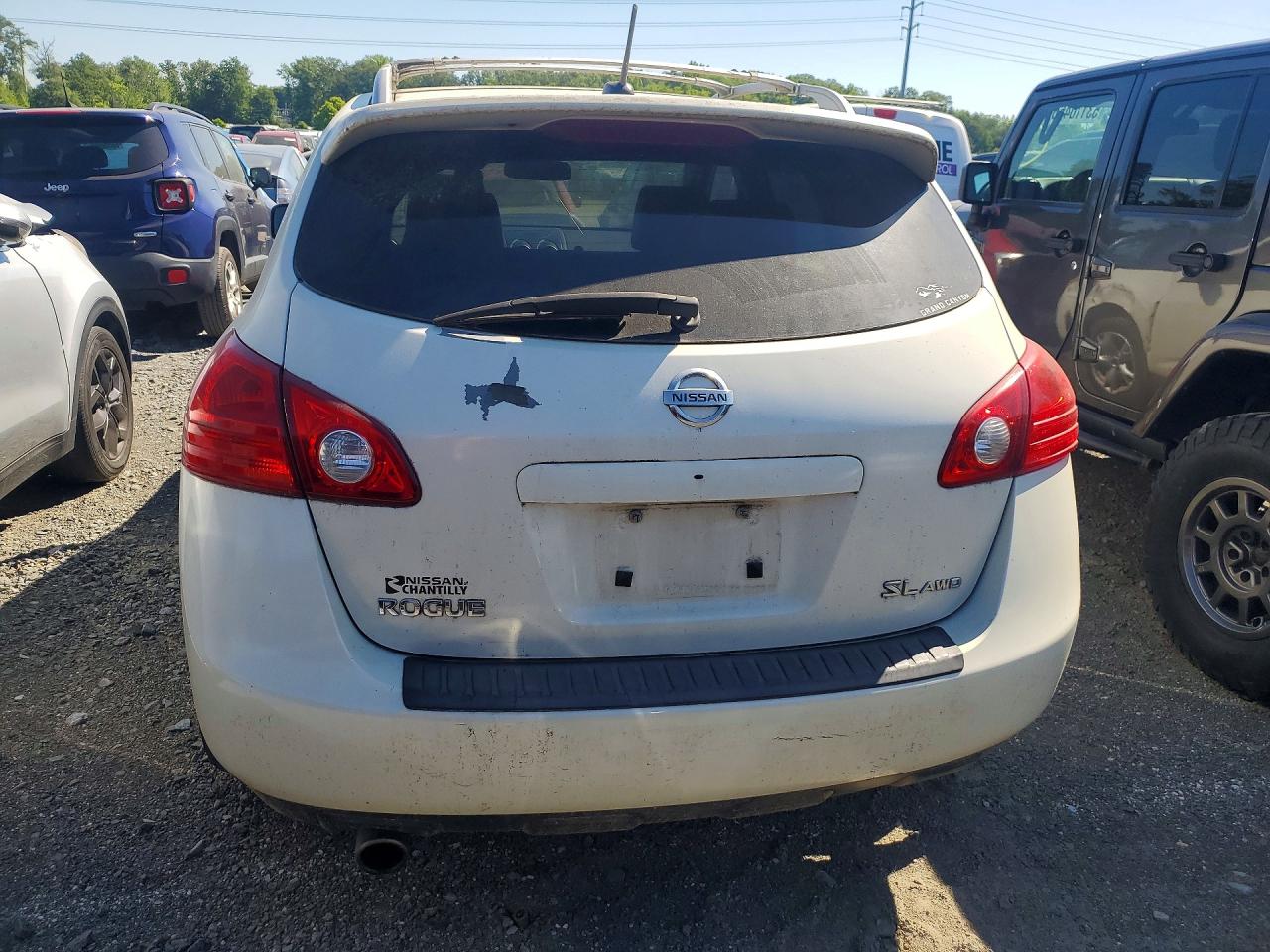 2009 Nissan Rogue S White vin: JN8AS58V89W439134