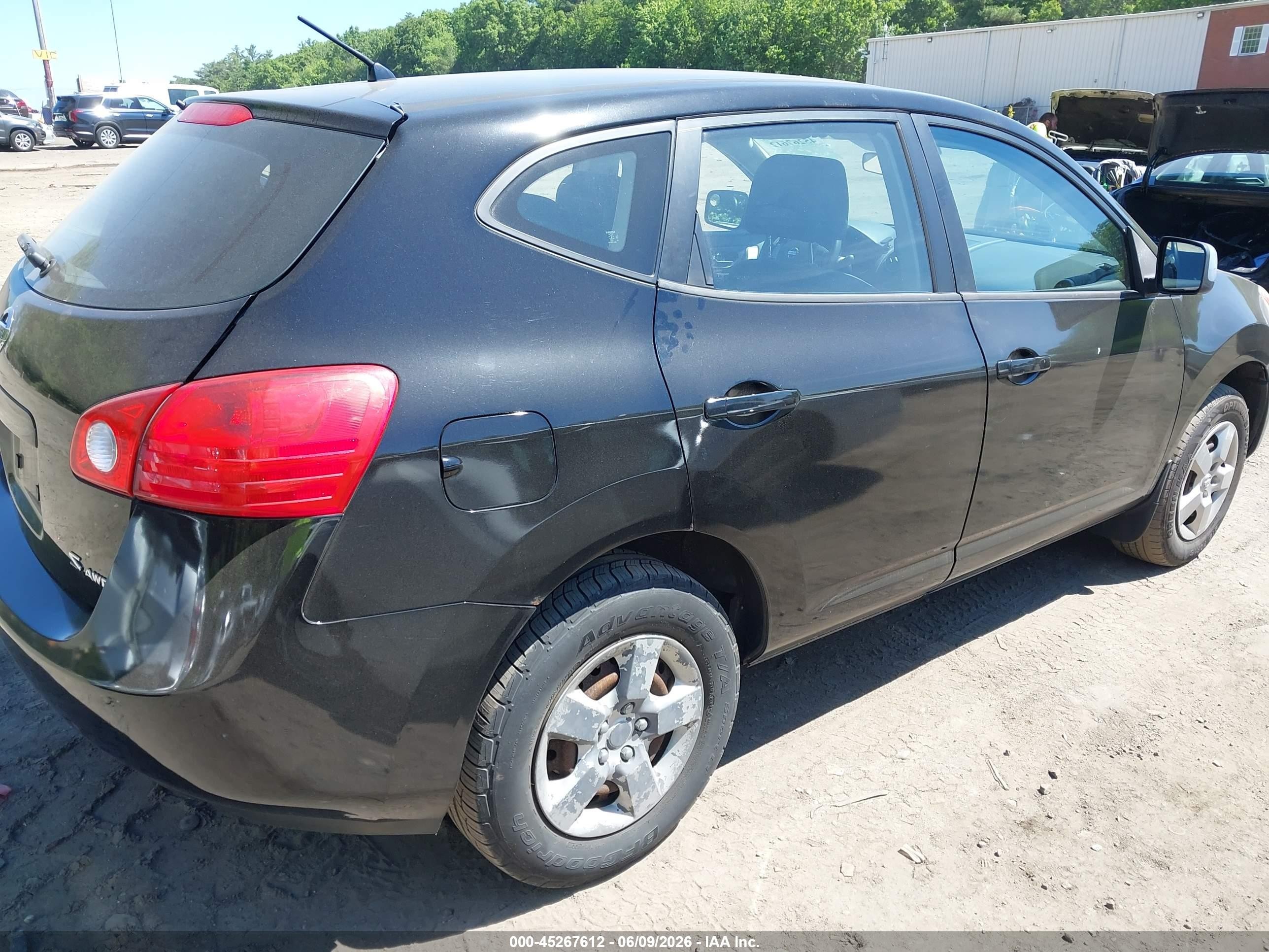2009 Nissan Rogue S Black vin: JN8AS58V89W446567