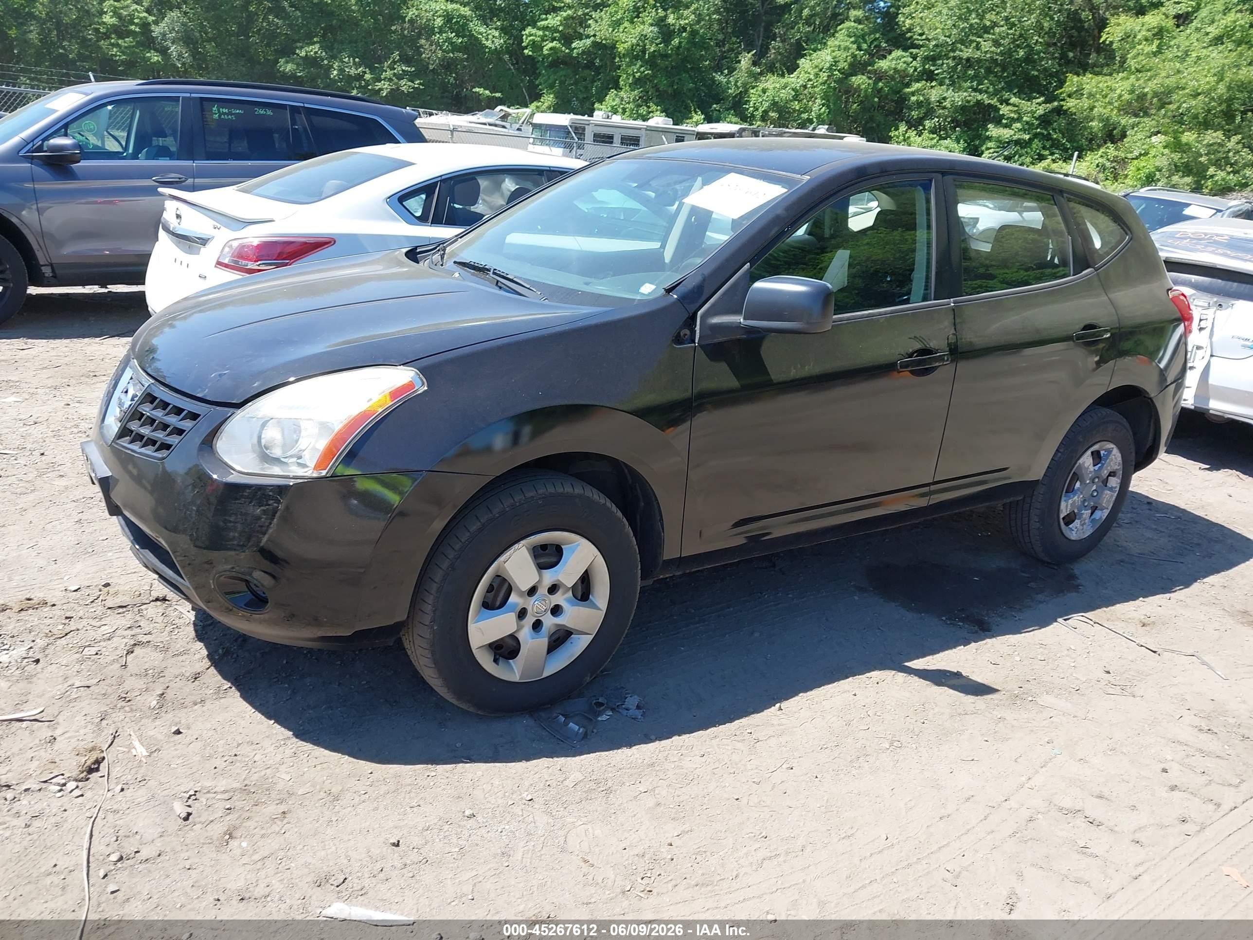 2009 Nissan Rogue S Black vin: JN8AS58V89W446567