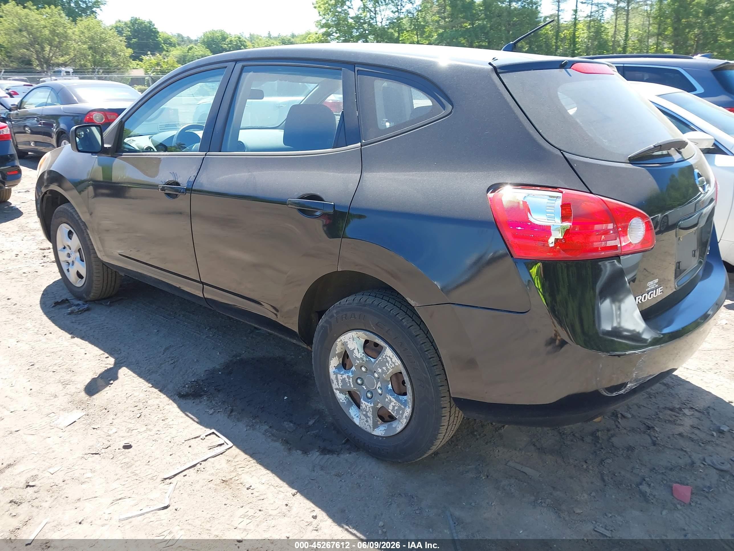 2009 Nissan Rogue S Black vin: JN8AS58V89W446567