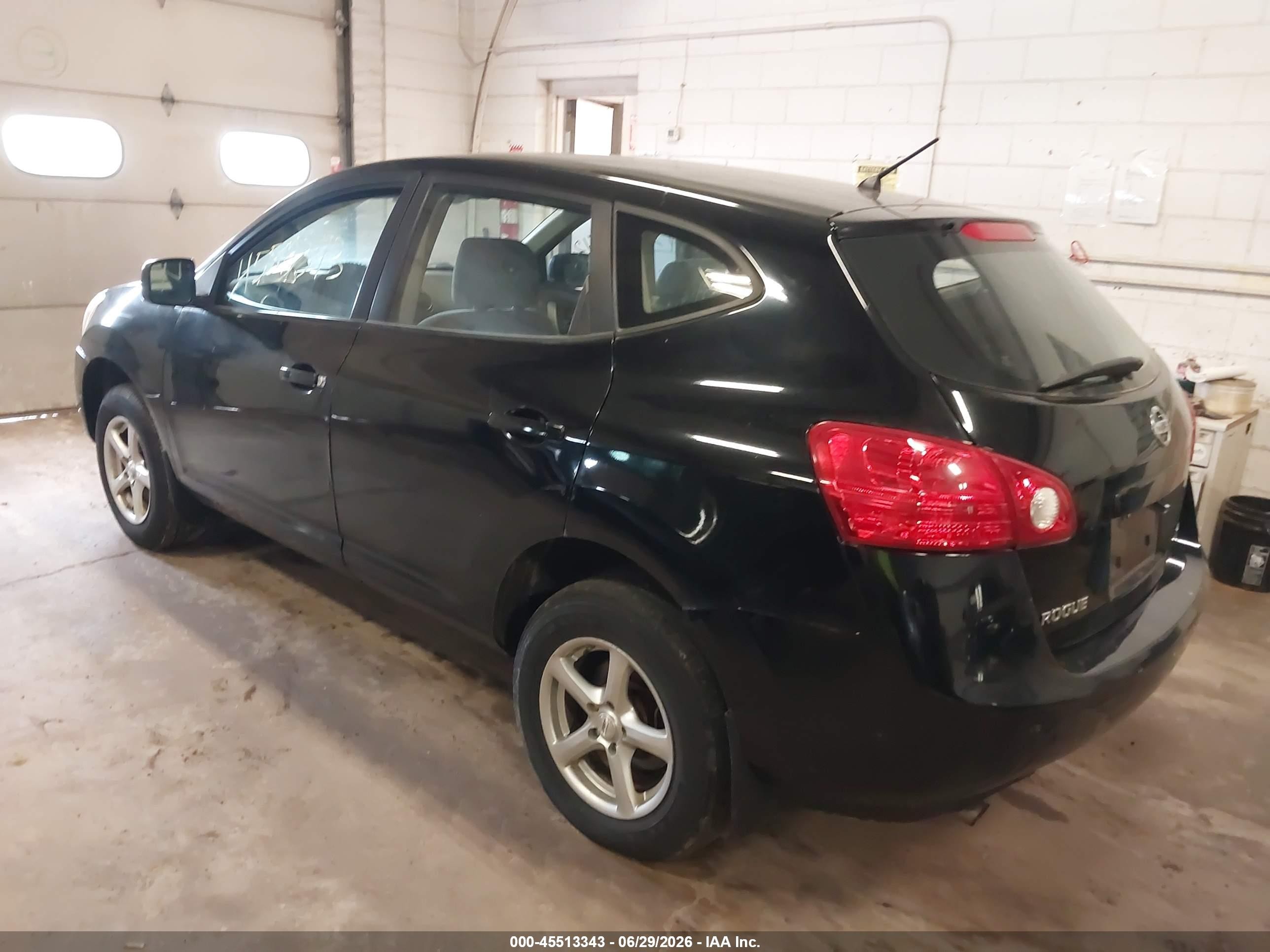 2009 Nissan Rogue S Black vin: JN8AS58V89W447427