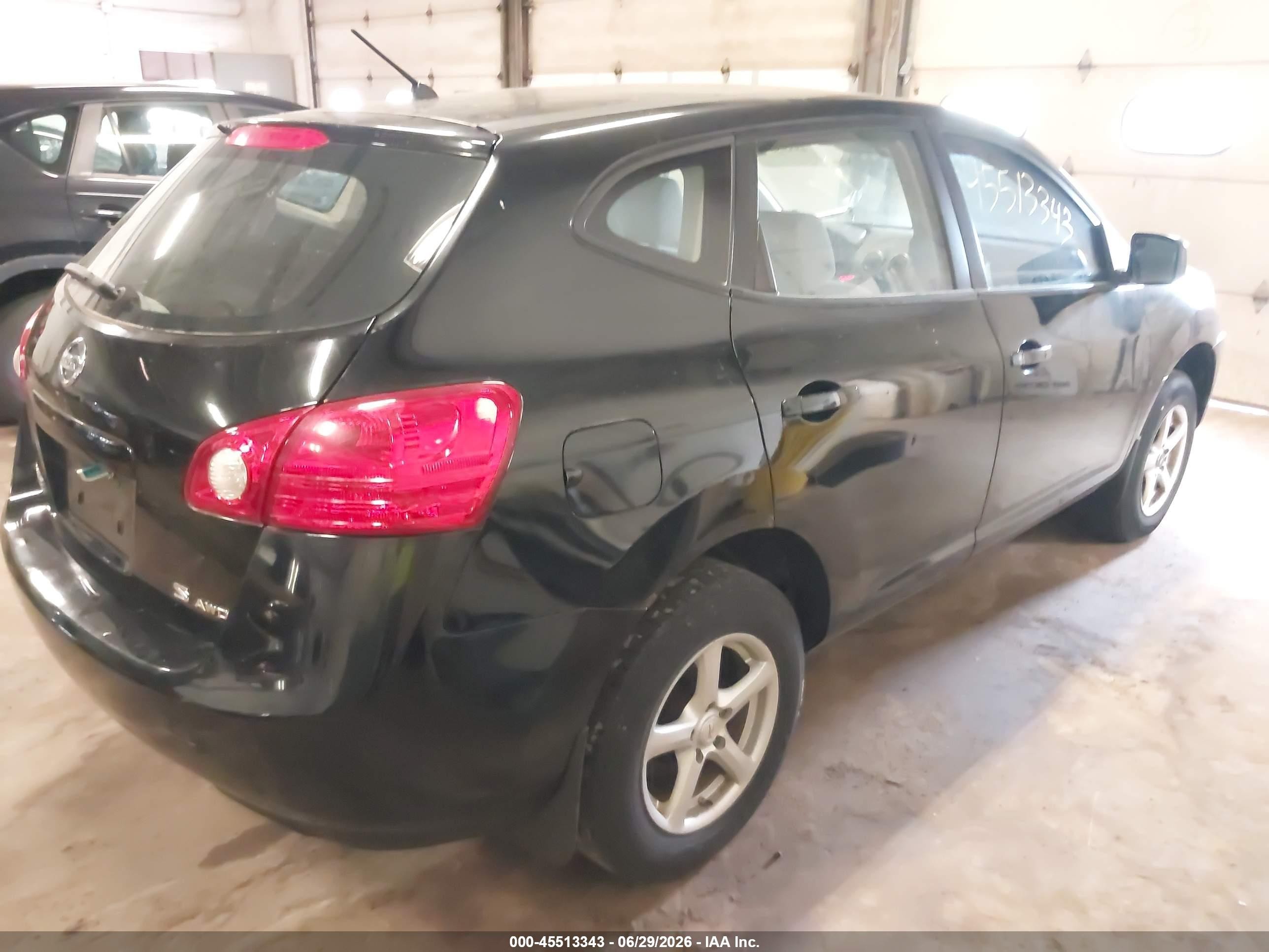 2009 Nissan Rogue S Black vin: JN8AS58V89W447427