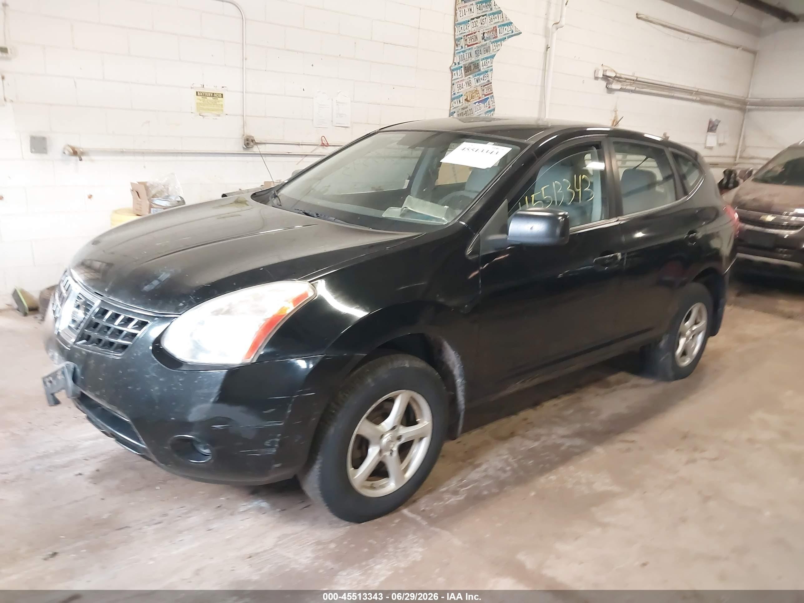 2009 Nissan Rogue S Black vin: JN8AS58V89W447427