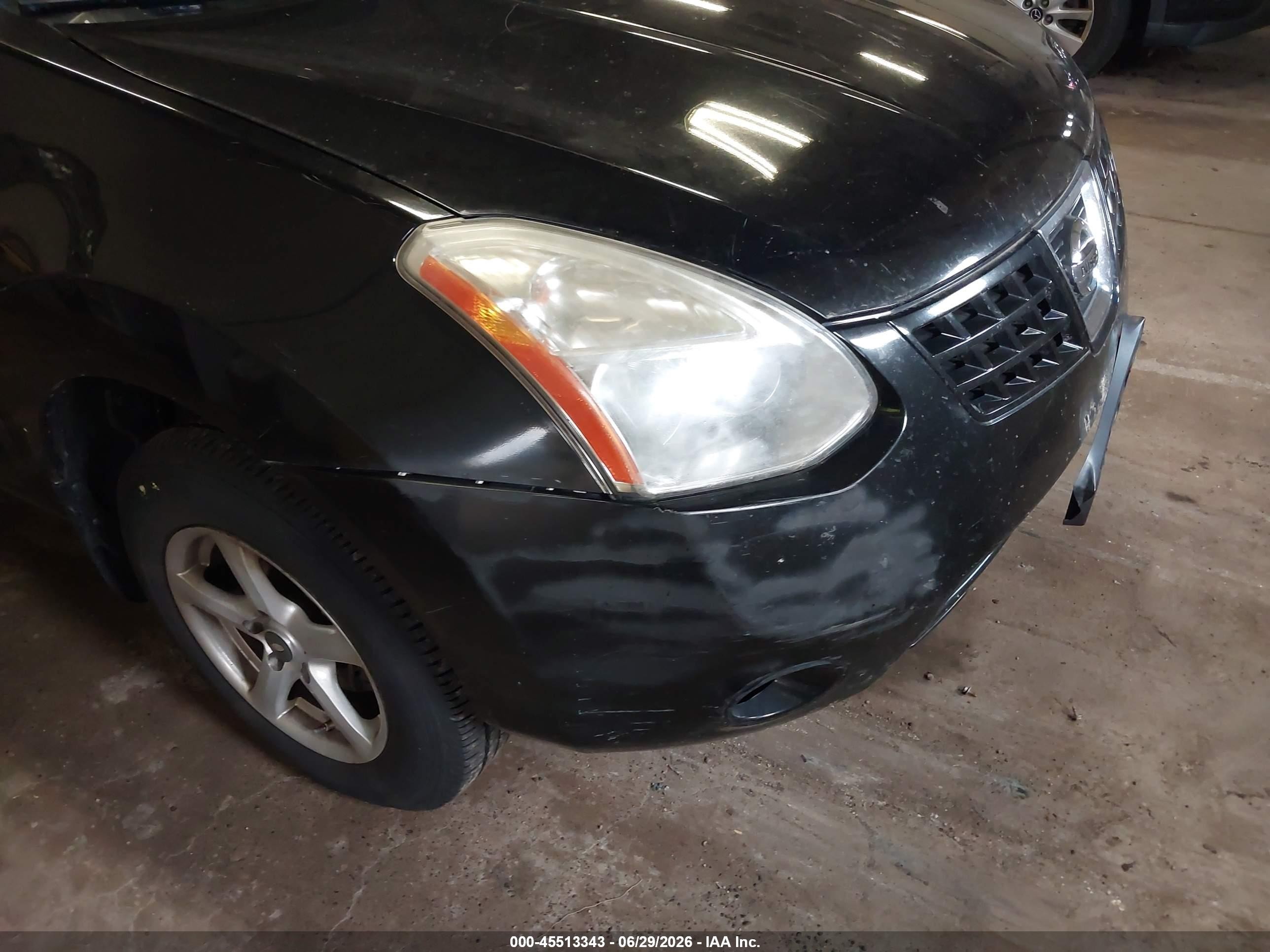 2009 Nissan Rogue S Black vin: JN8AS58V89W447427