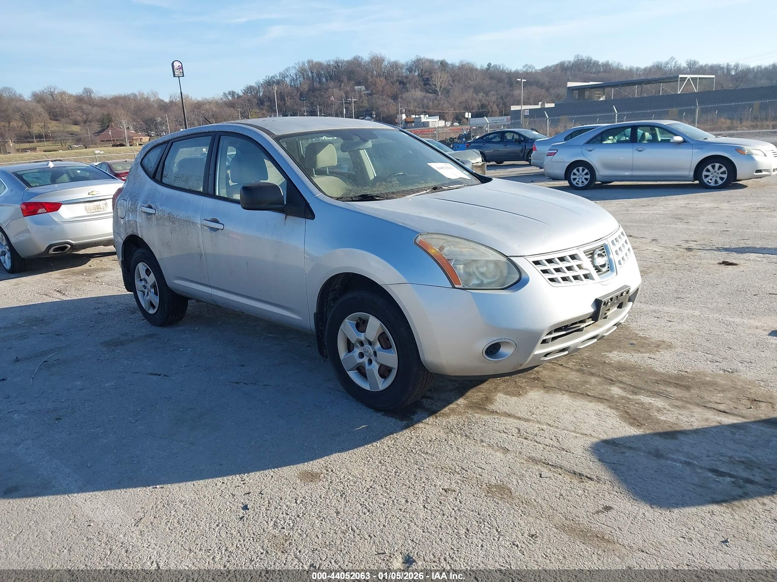 2008 Nissan Rogue S Silver vin: JN8AS58V98W113793