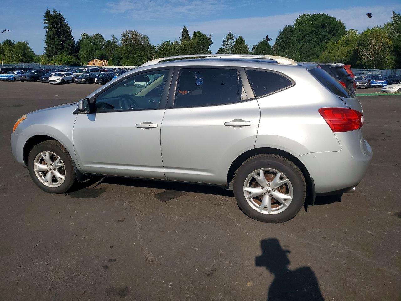 2008 Nissan Rogue S Silver vin: JN8AS58V98W119691