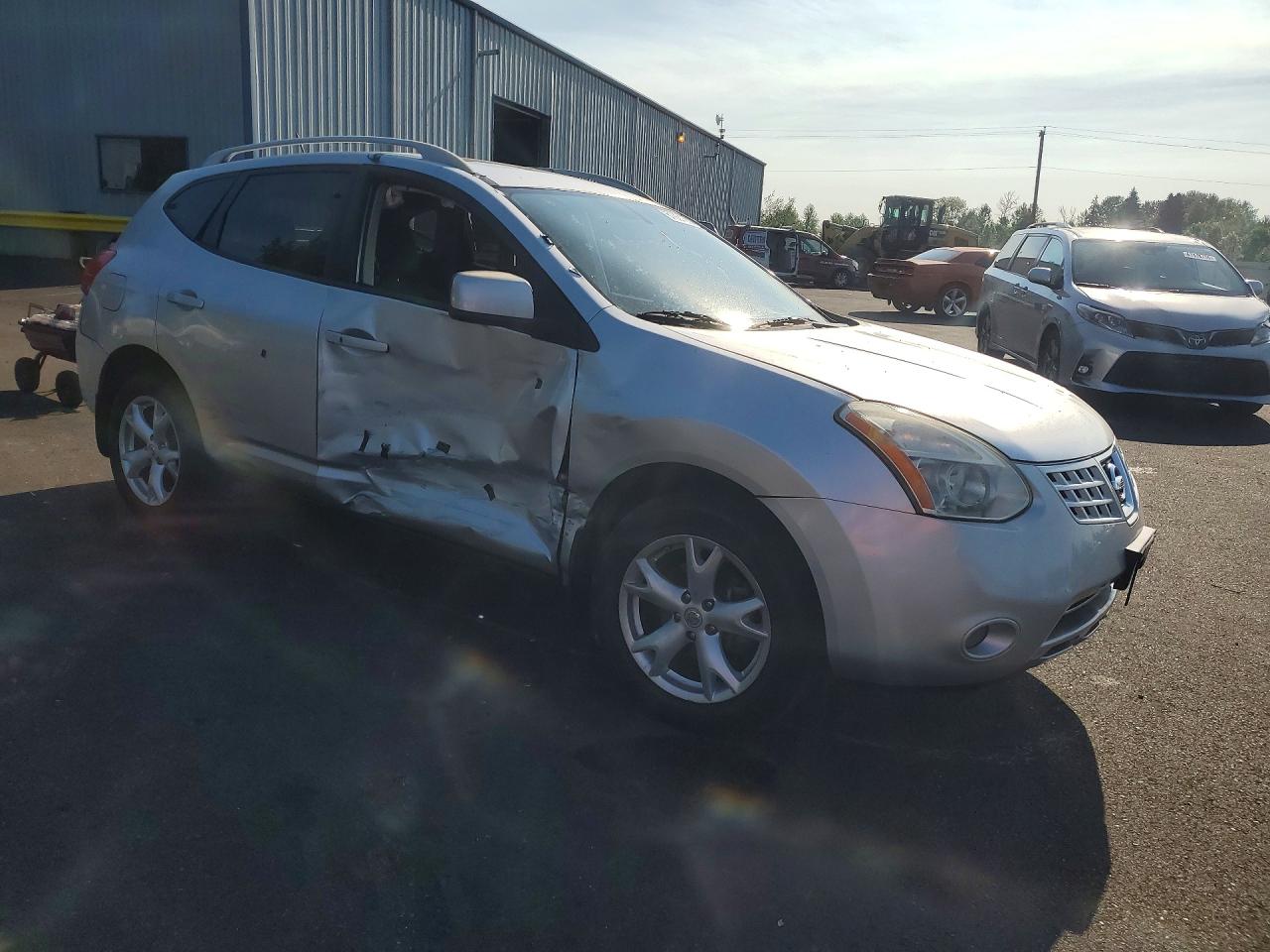 2008 Nissan Rogue S Silver vin: JN8AS58V98W119691