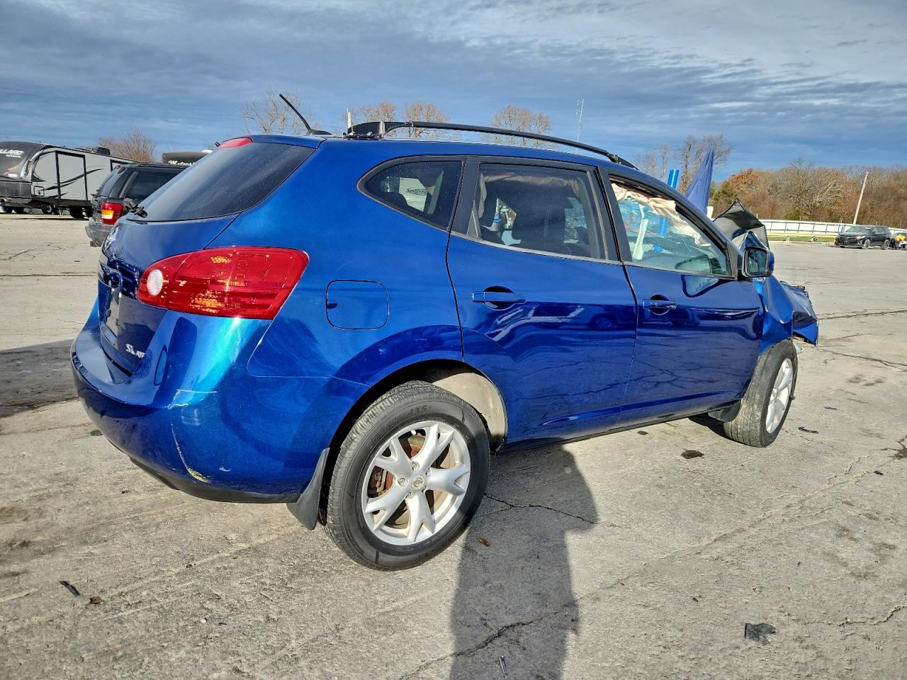 2008 Nissan Rogue S Blue vin: JN8AS58V98W133378