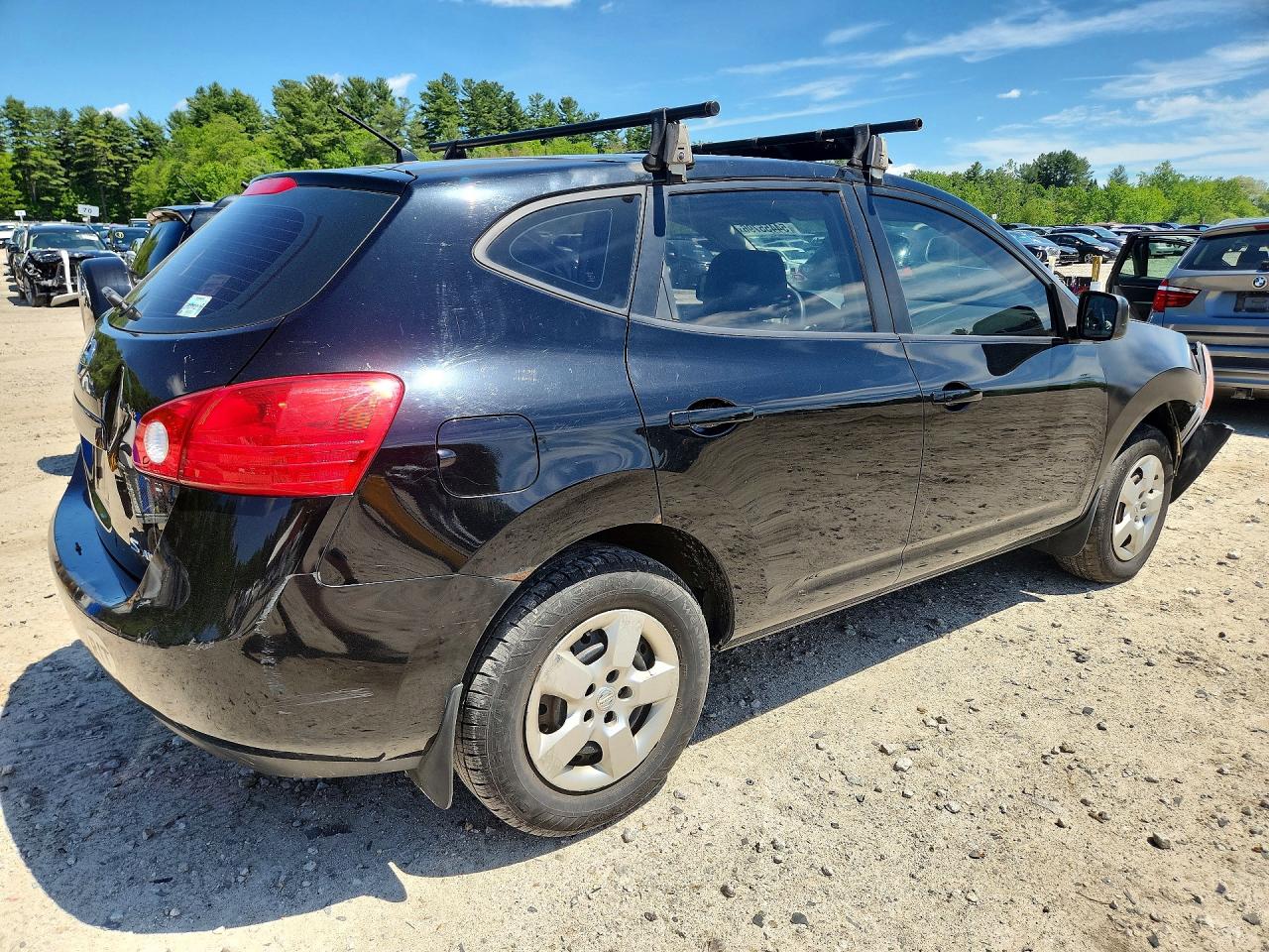 2008 Nissan Rogue S Black vin: JN8AS58V98W401538