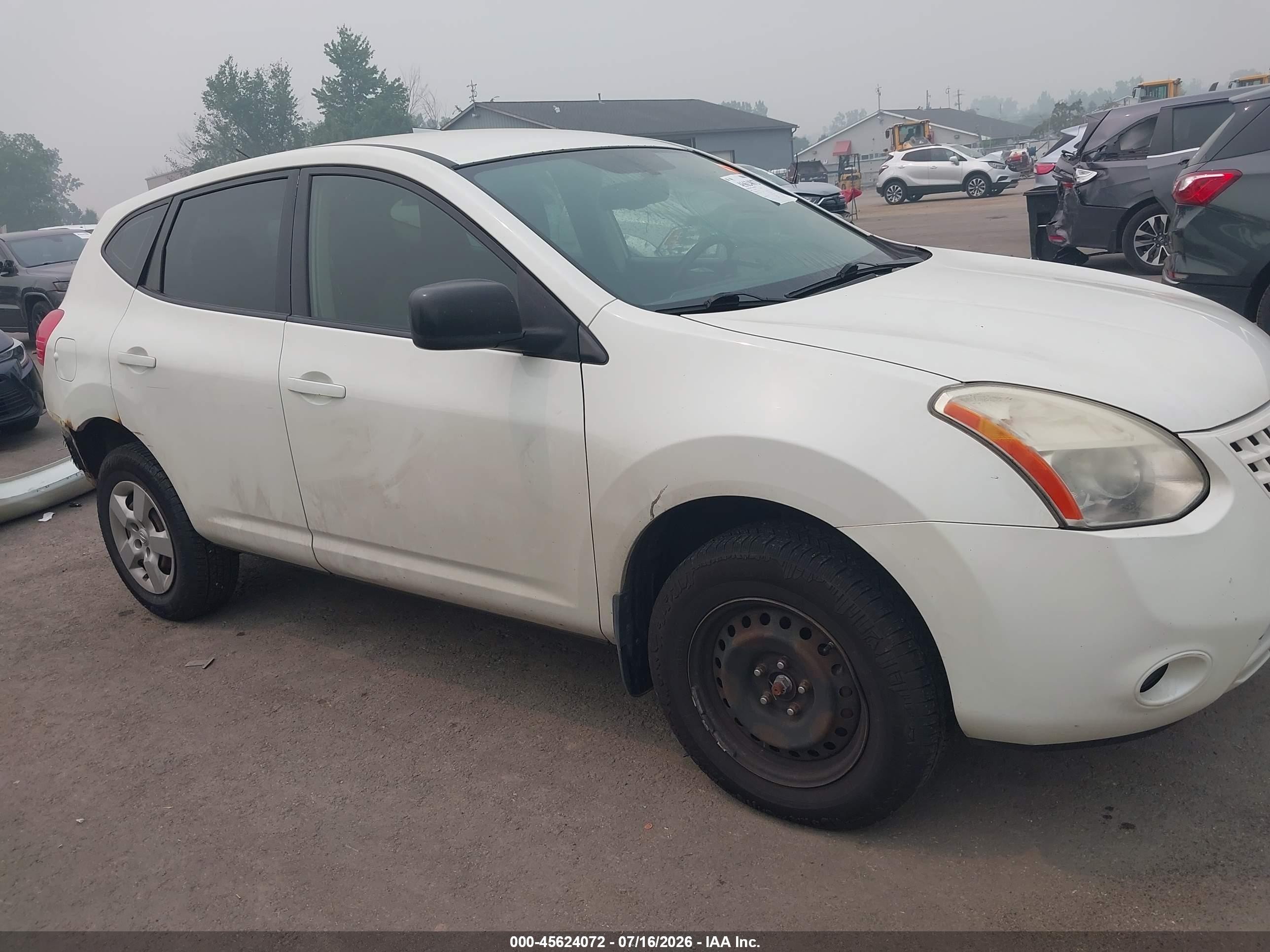 2009 Nissan Rogue S White vin: JN8AS58V99W177656