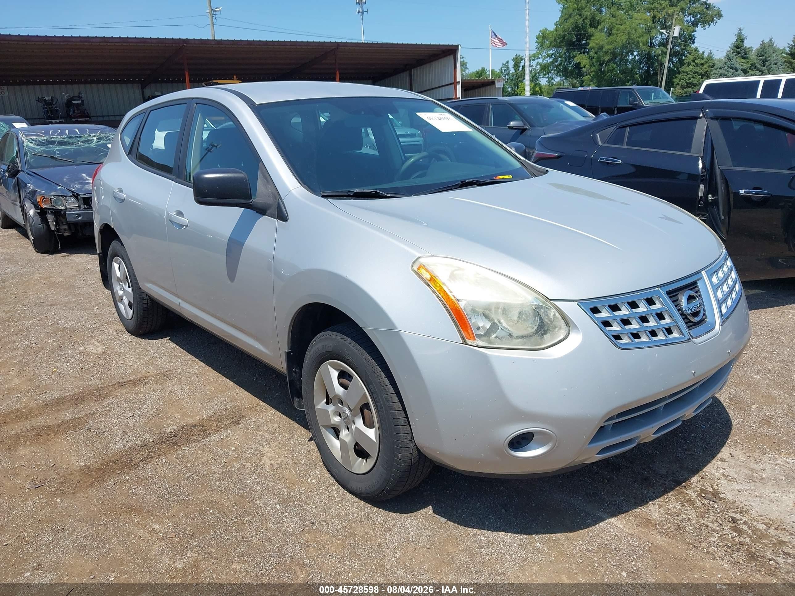 2009 Nissan Rogue S Silver vin: JN8AS58V99W187135