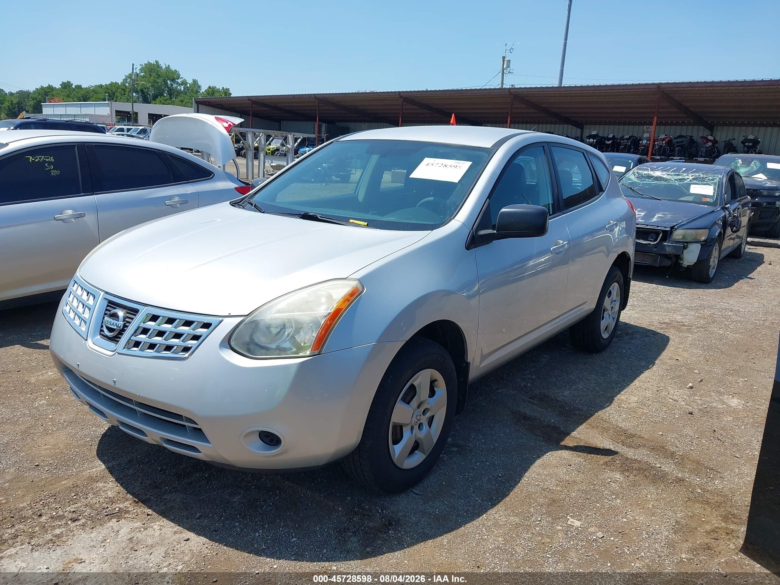2009 Nissan Rogue S Silver vin: JN8AS58V99W187135
