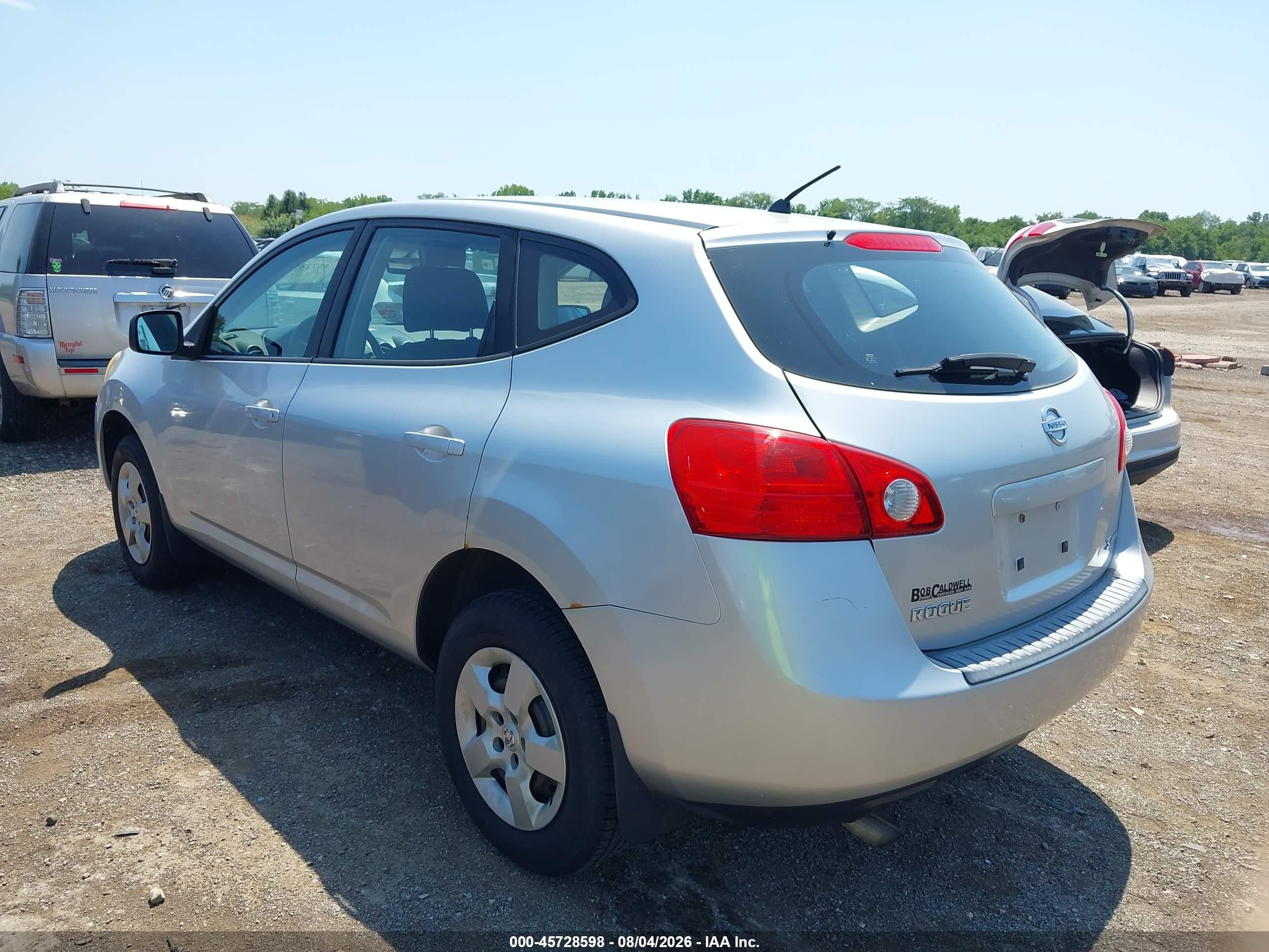 2009 Nissan Rogue S Silver vin: JN8AS58V99W187135