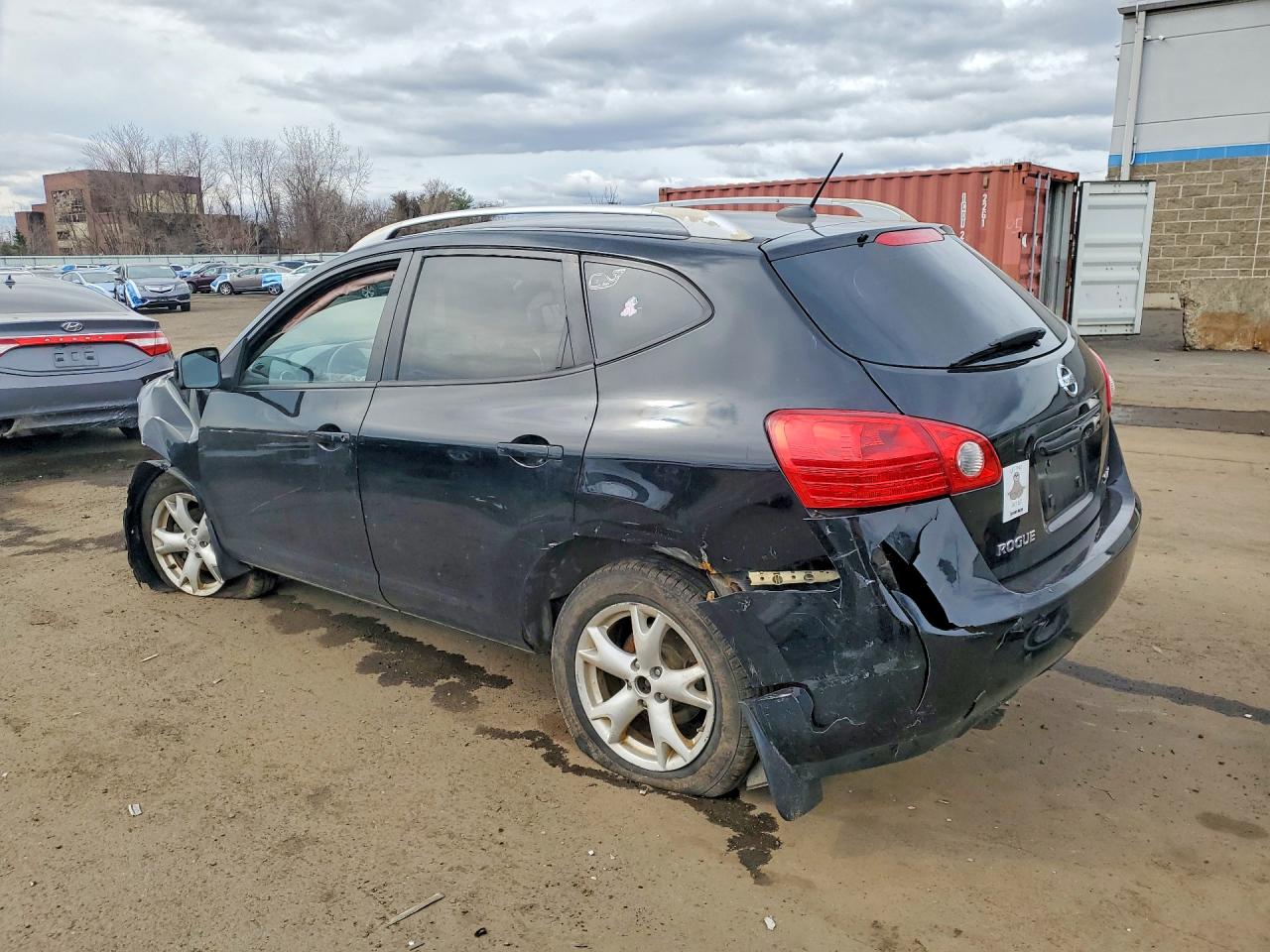 2008 Nissan Rogue S Black vin: JN8AS58VX8W101393