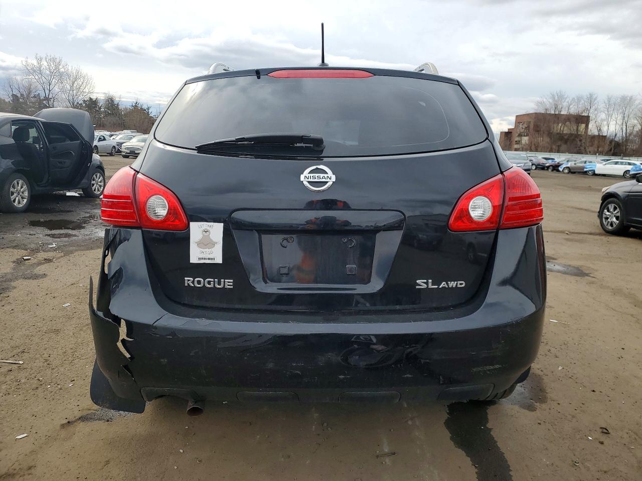 2008 Nissan Rogue S Black vin: JN8AS58VX8W101393