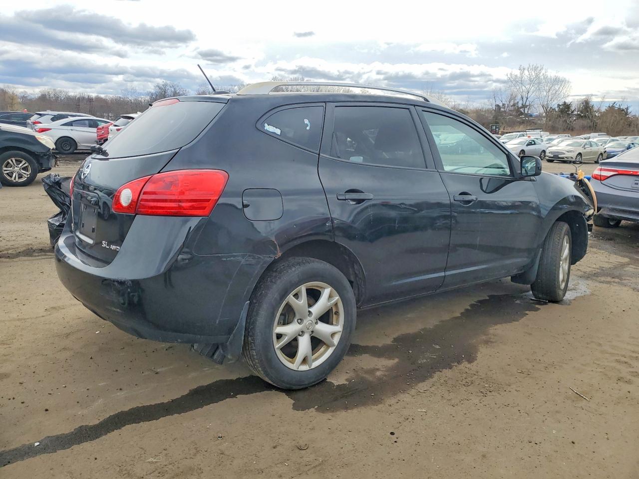 2008 Nissan Rogue S Black vin: JN8AS58VX8W101393
