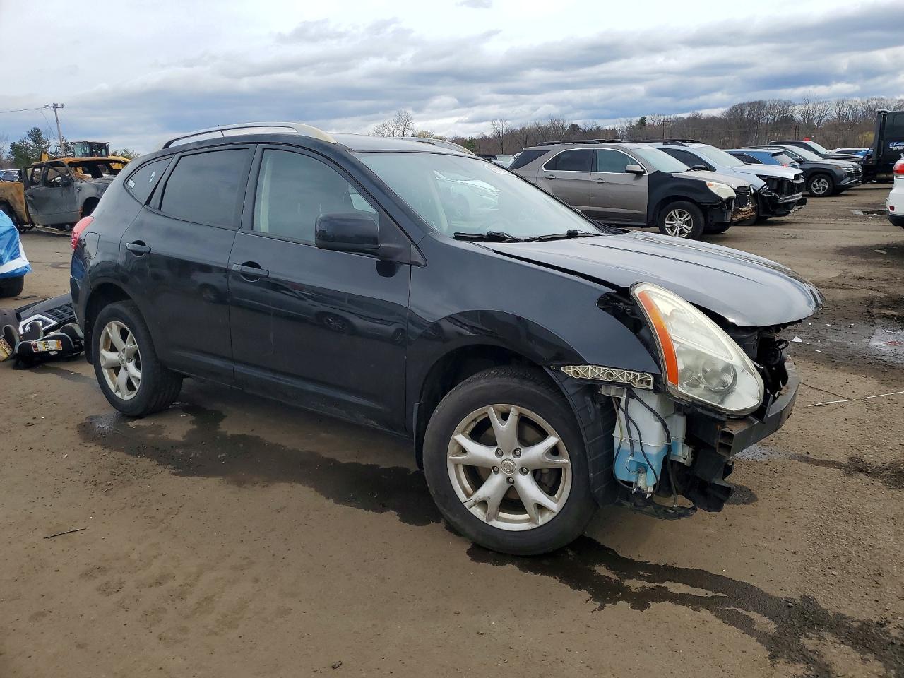 2008 Nissan Rogue S Black vin: JN8AS58VX8W101393