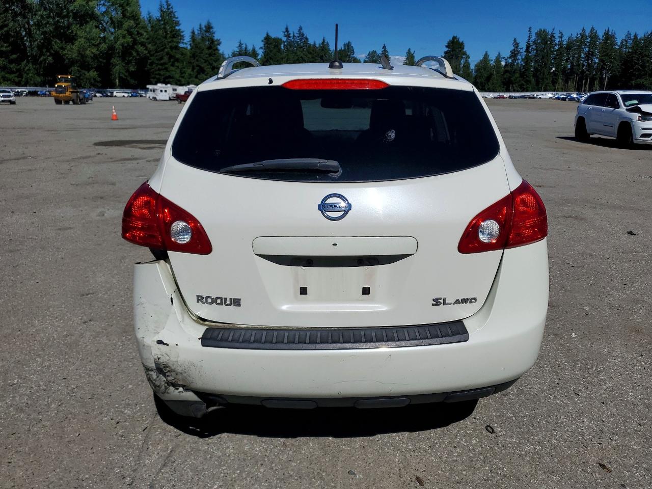 2008 Nissan Rogue S White vin: JN8AS58VX8W130652