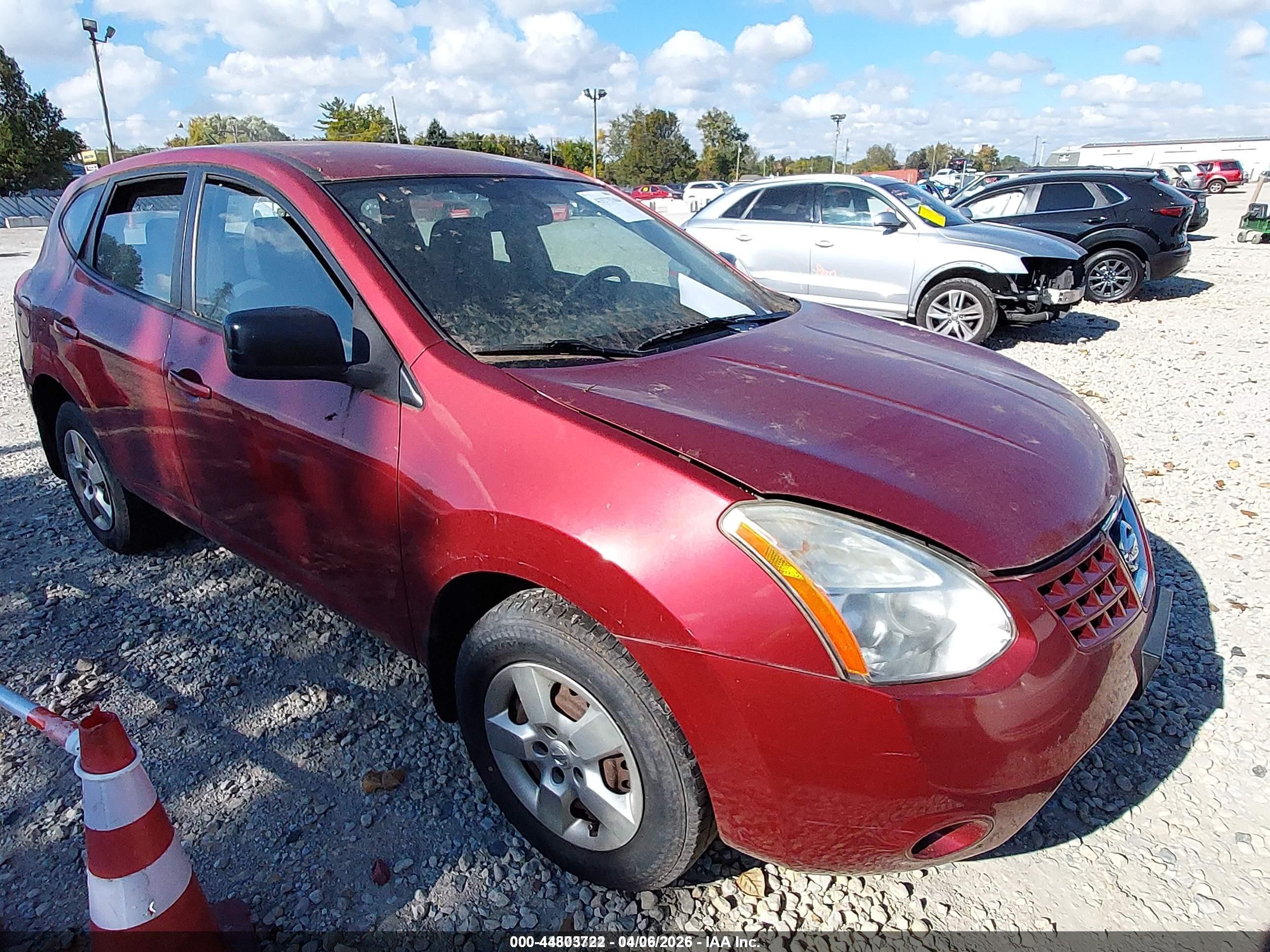 2008 Nissan Rogue S/sl Red vin: JN8AS58VX8W141554