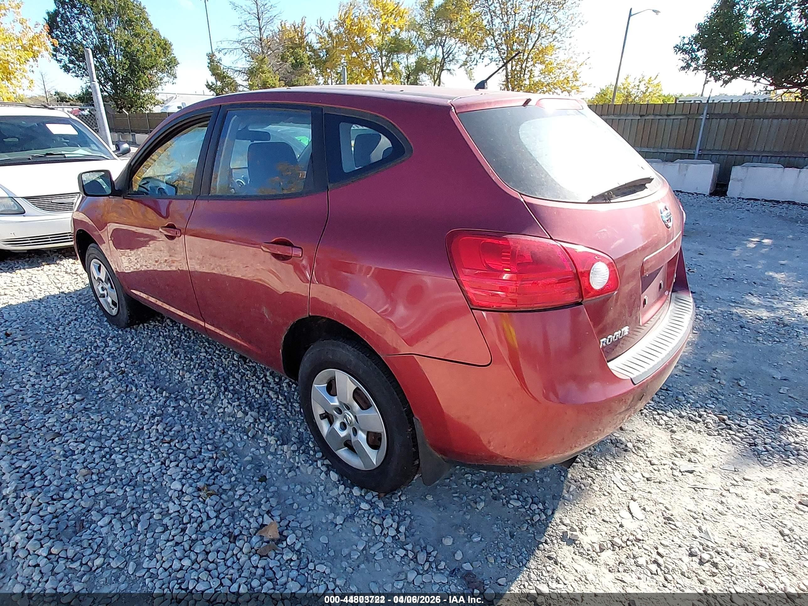 2008 Nissan Rogue S/sl Red vin: JN8AS58VX8W141554