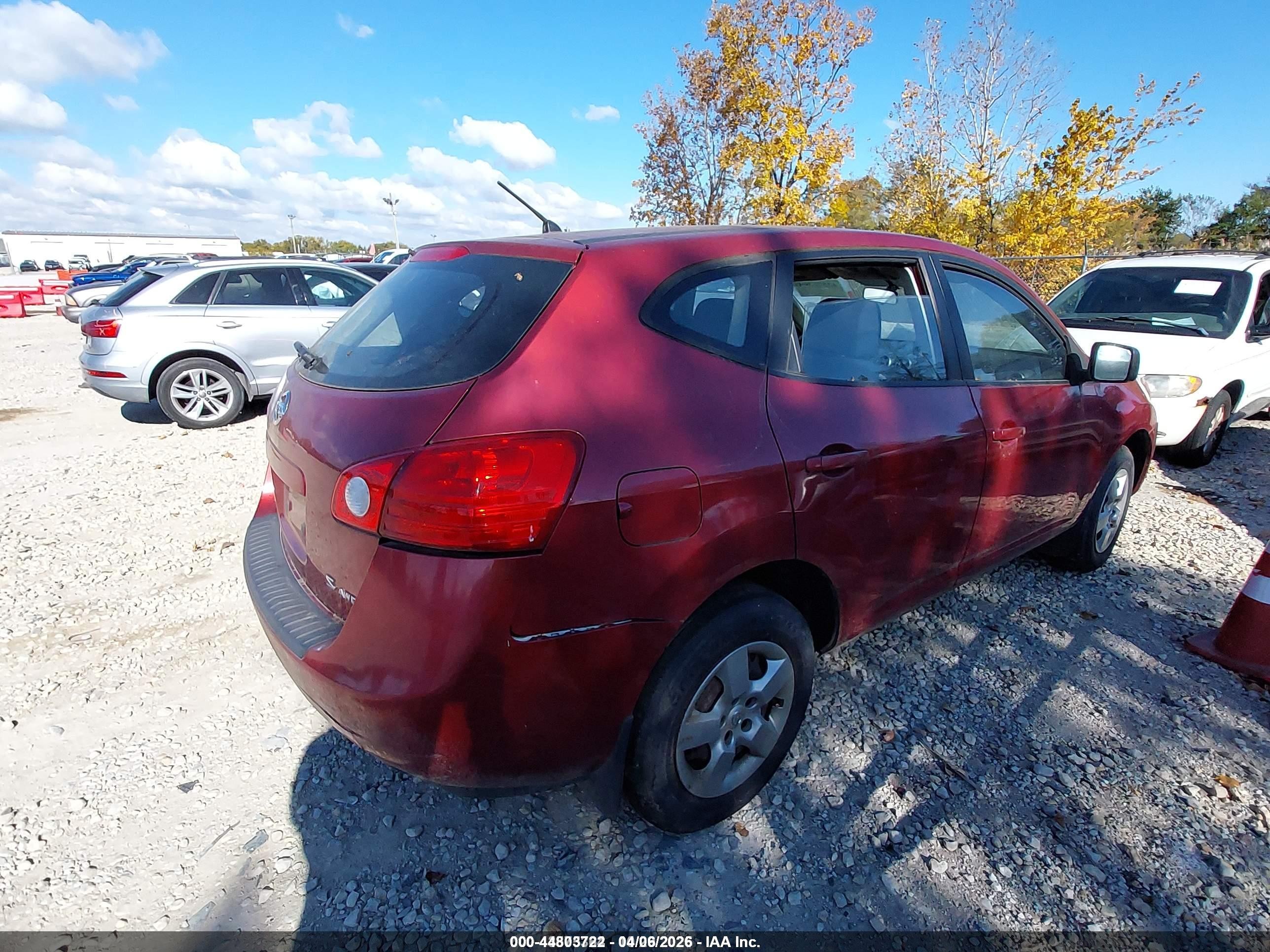 2008 Nissan Rogue S/sl Red vin: JN8AS58VX8W141554