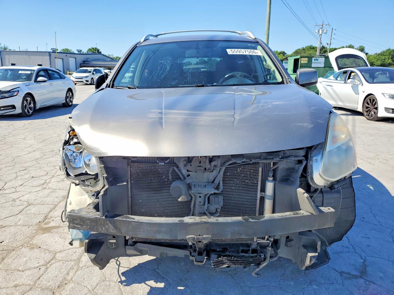 2008 Nissan Rogue S Gray vin: JN8AS58VX8W141702