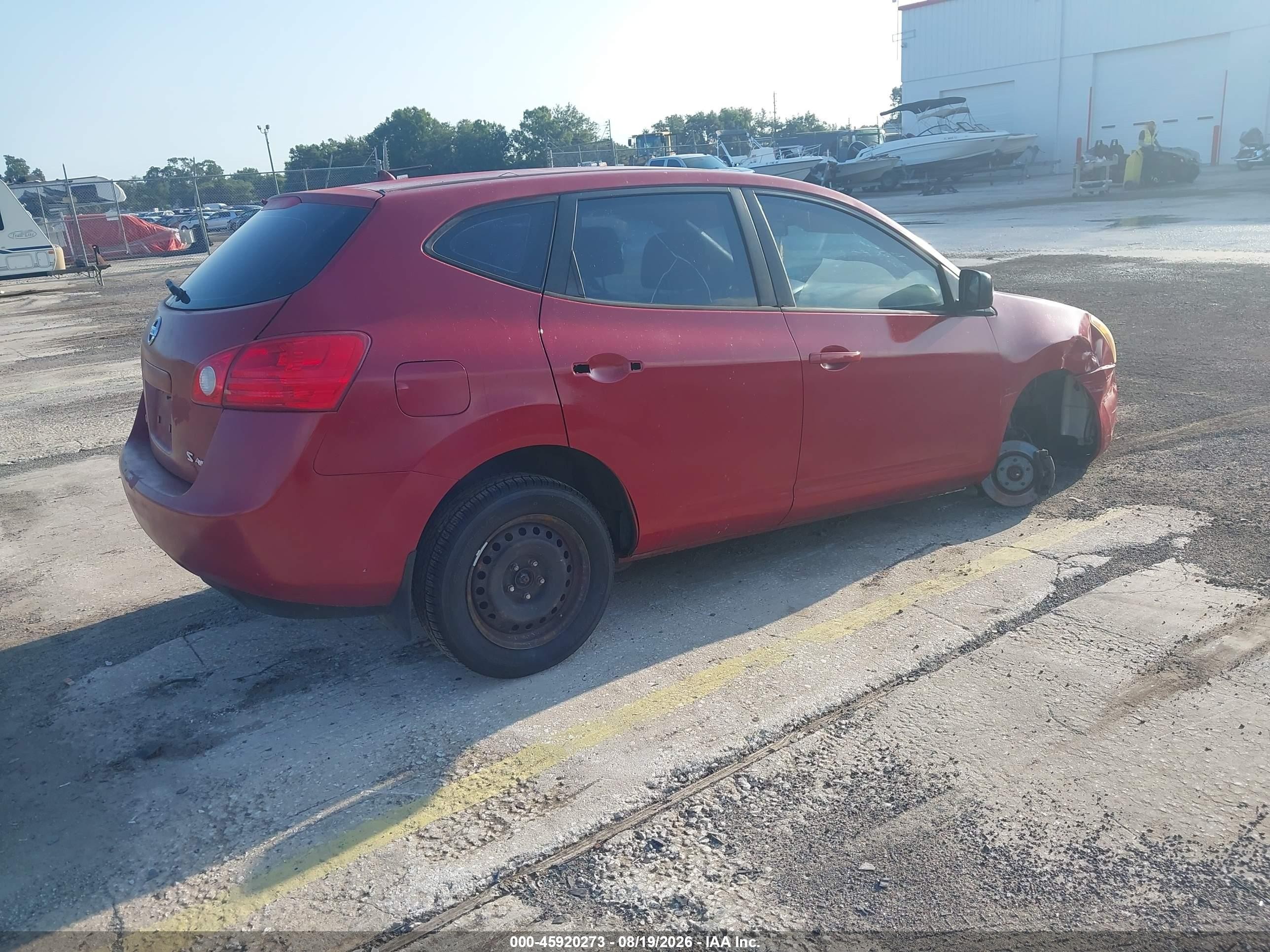 2008 Nissan Rogue S Red vin: JN8AS58VX8W144051