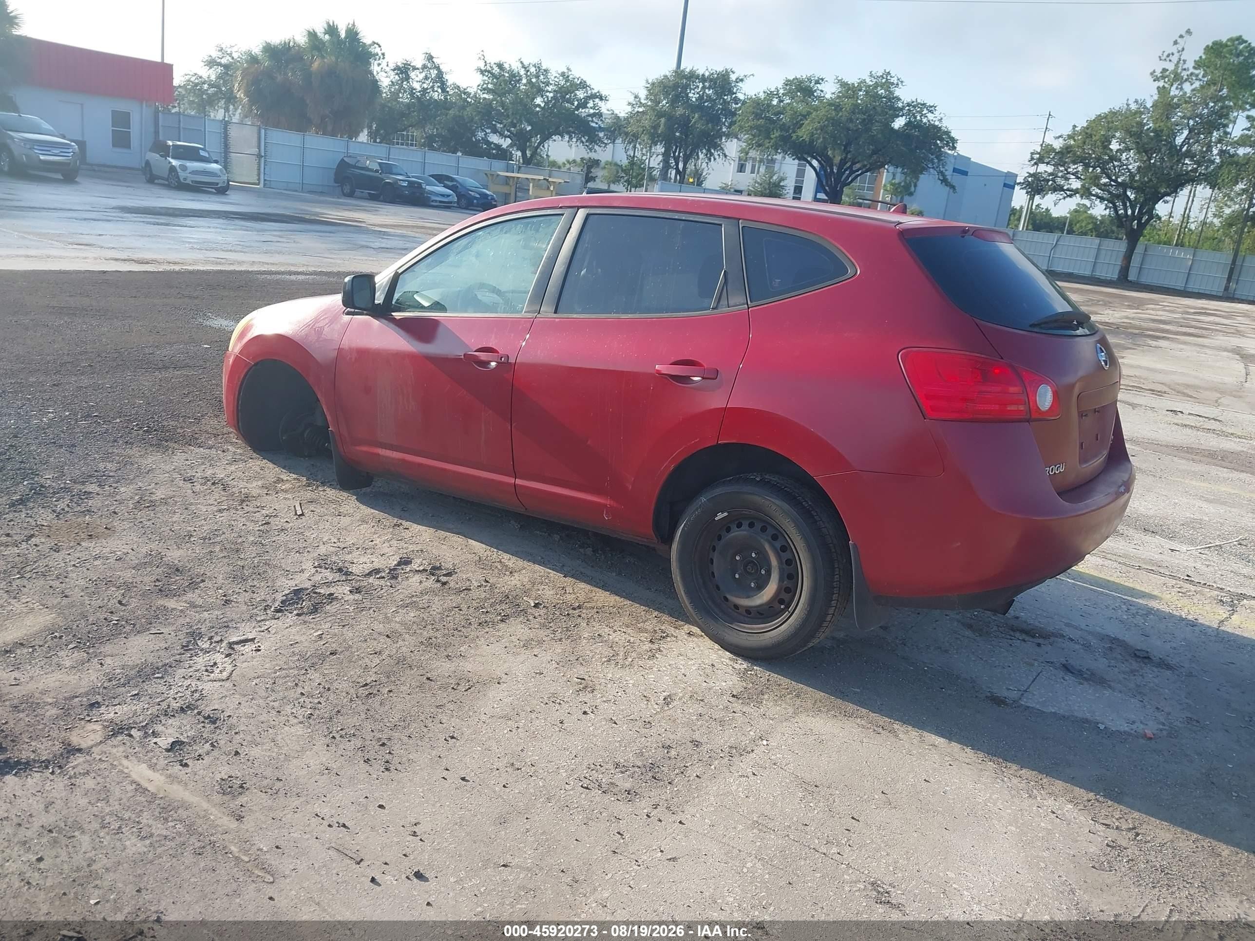2008 Nissan Rogue S Red vin: JN8AS58VX8W144051