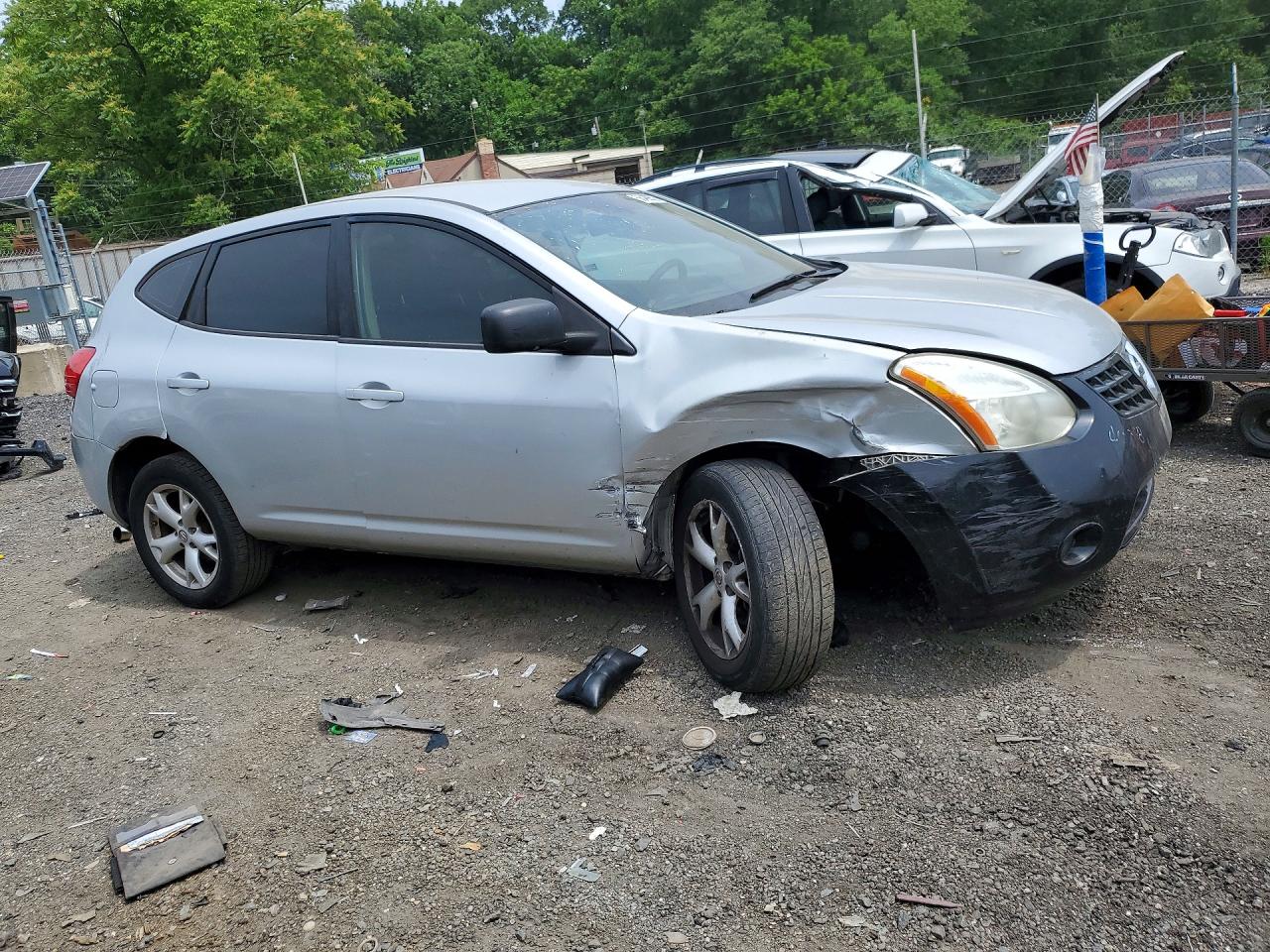 2008 Nissan Rogue S Silver vin: JN8AS58VX8W408403