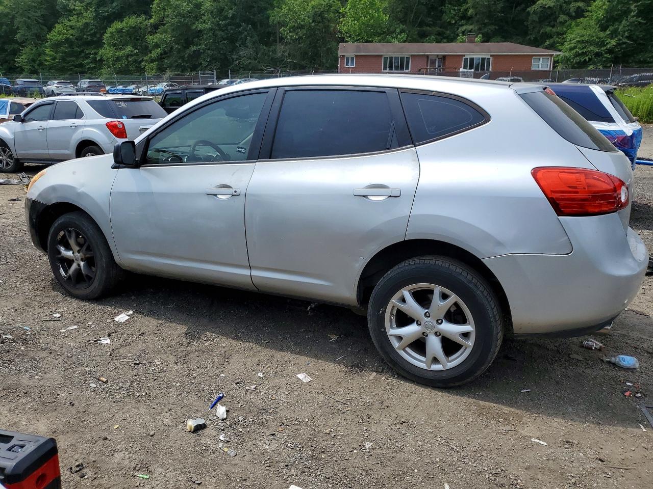 2008 Nissan Rogue S Silver vin: JN8AS58VX8W408403