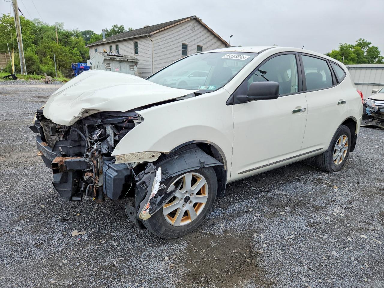 2009 Nissan Rogue S White vin: JN8AS58VX9W178072