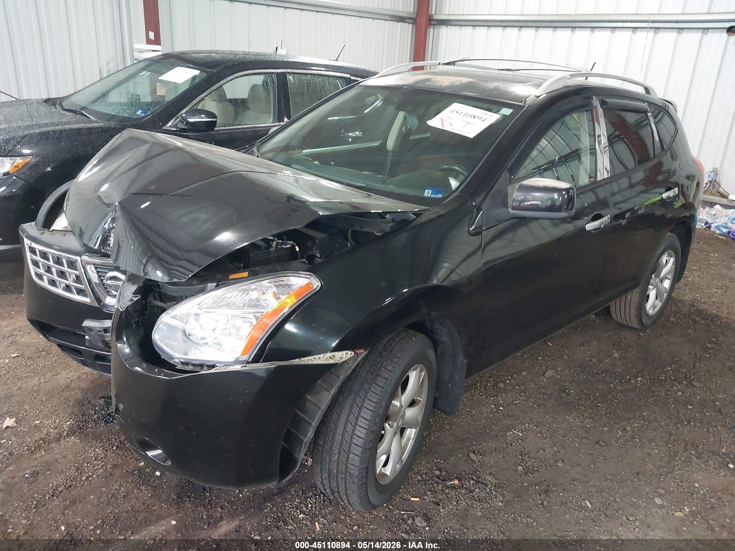 2009 Nissan Rogue Sl Black vin: JN8AS58VX9W180436
