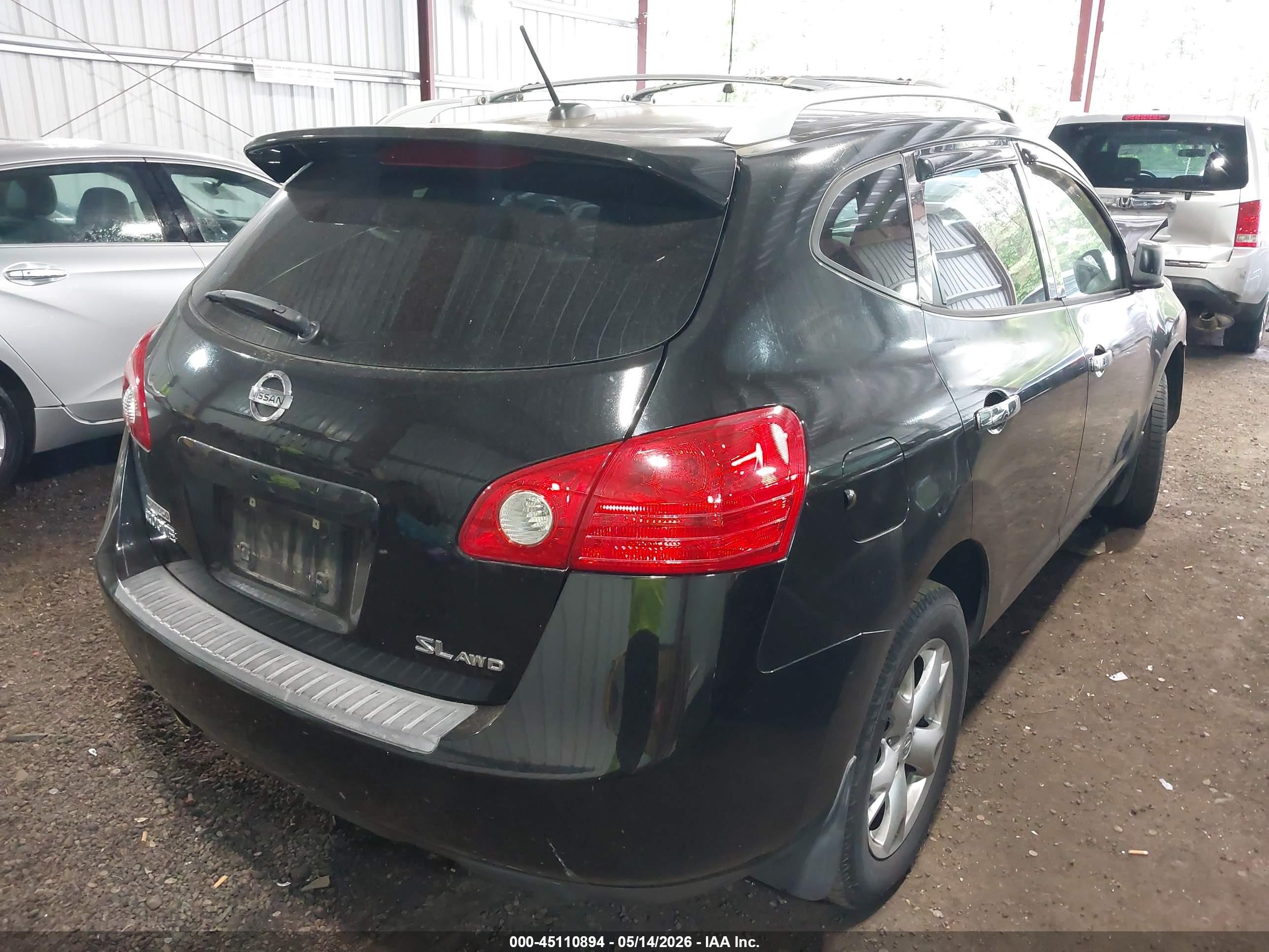 2009 Nissan Rogue Sl Black vin: JN8AS58VX9W180436