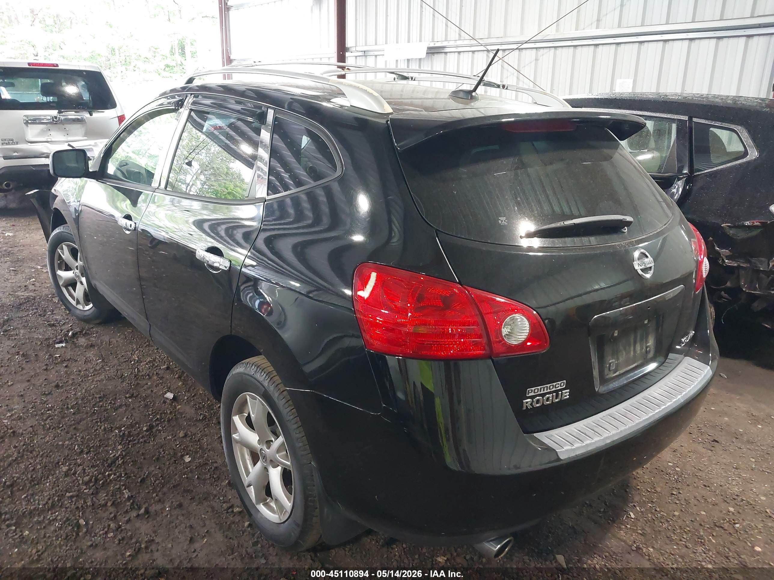 2009 Nissan Rogue Sl Black vin: JN8AS58VX9W180436