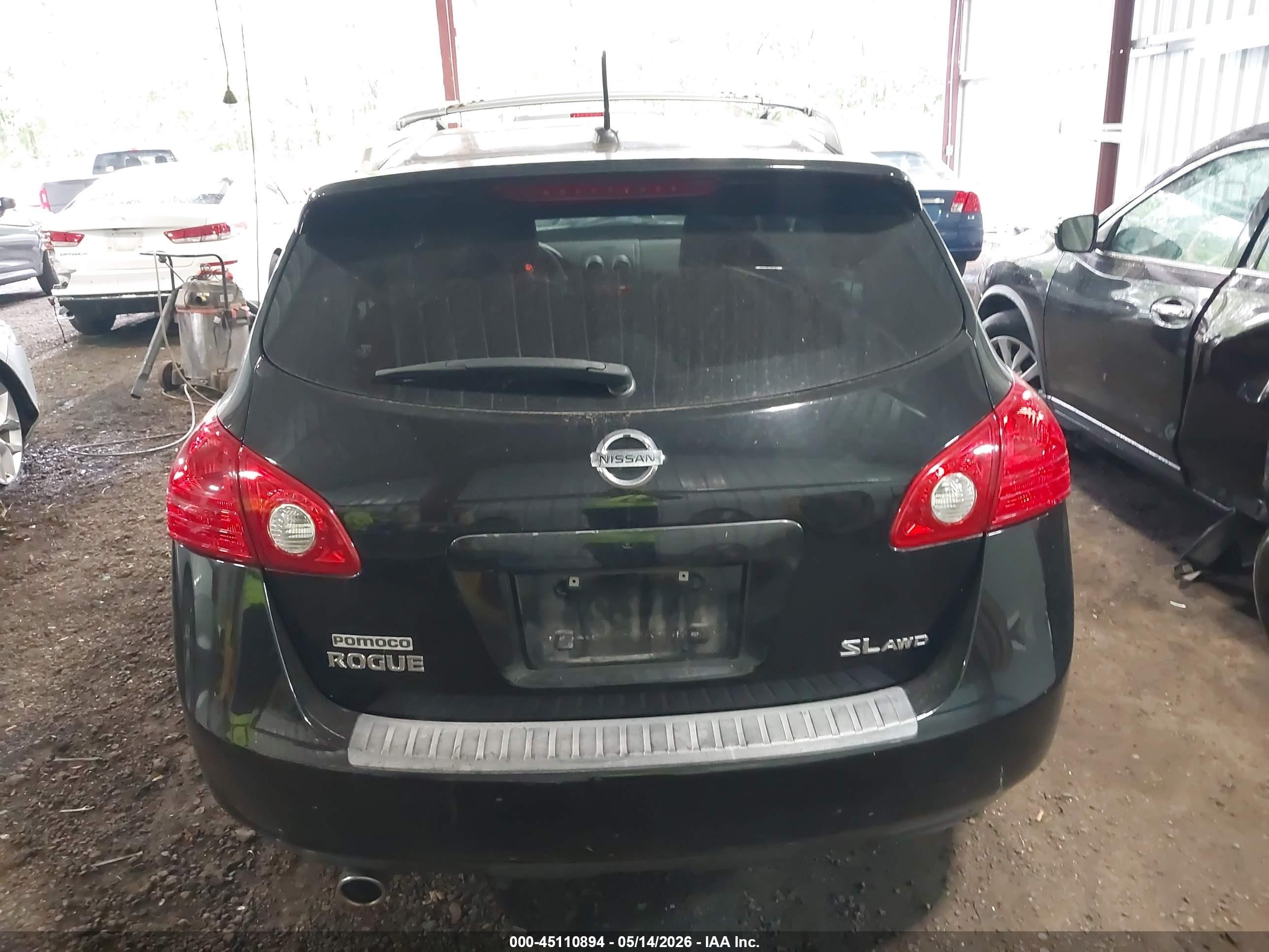 2009 Nissan Rogue Sl Black vin: JN8AS58VX9W180436