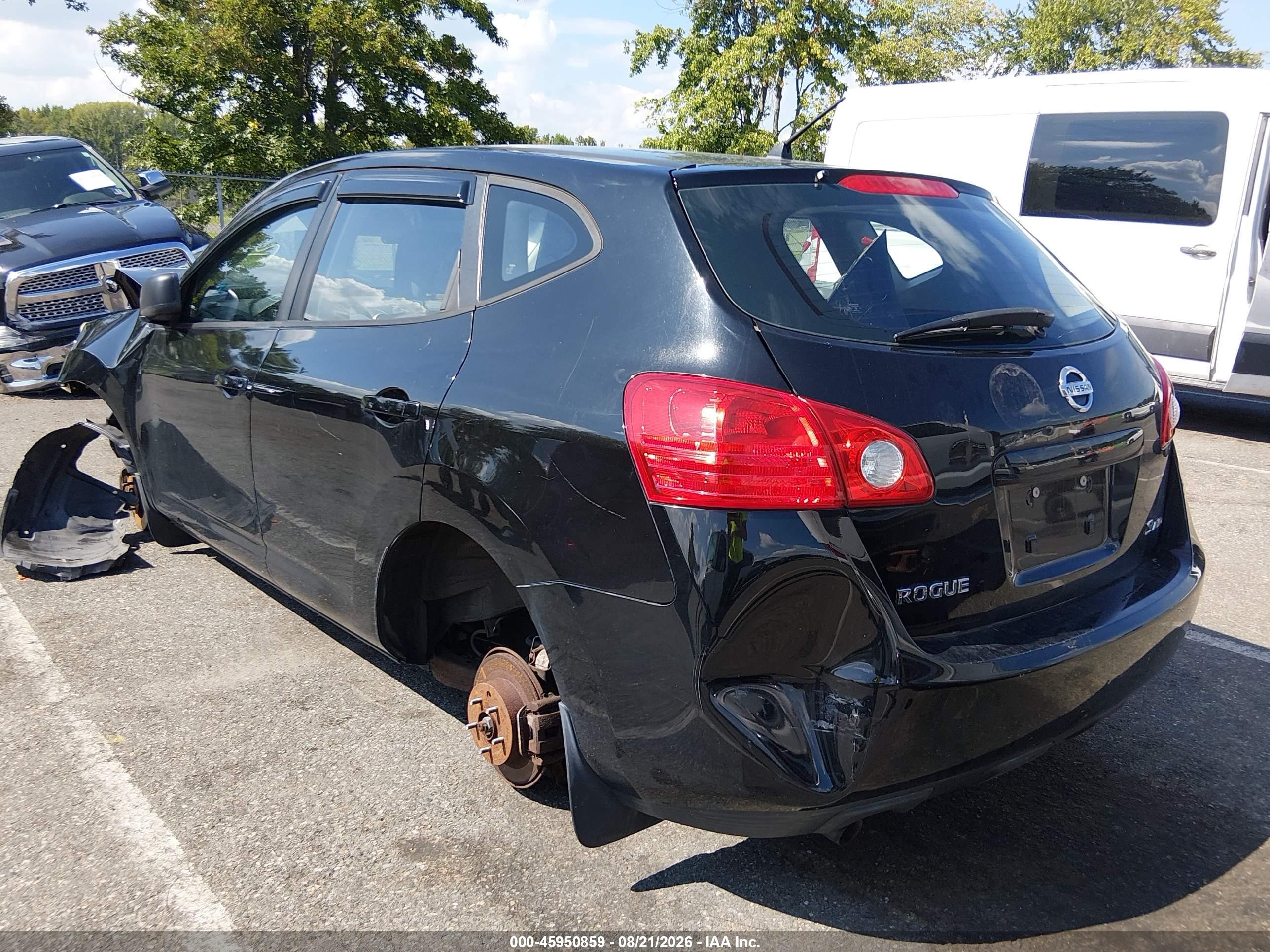 2009 Nissan Rogue S Черный vin: JN8AS58VX9W440155