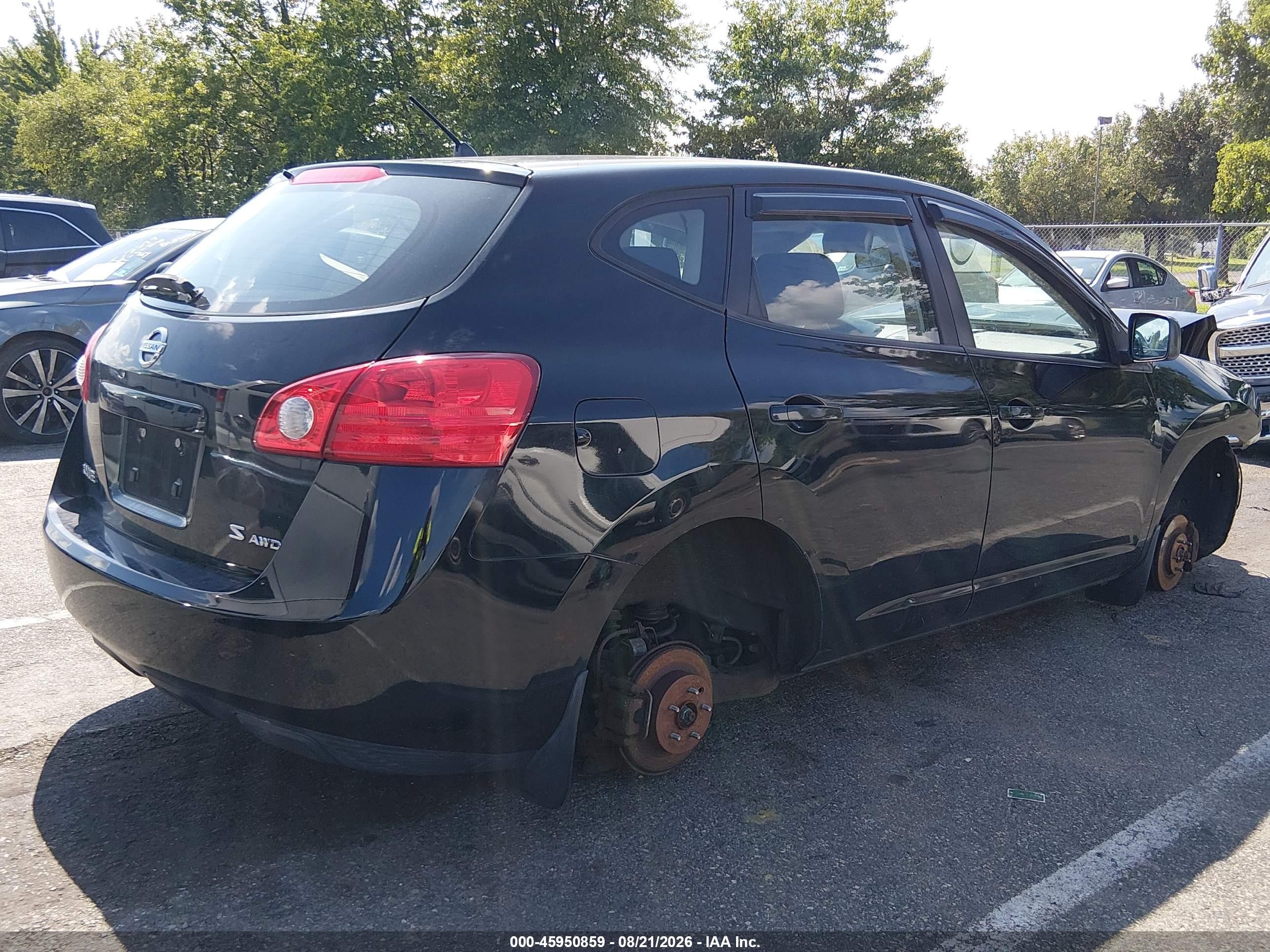 2009 Nissan Rogue S Черный vin: JN8AS58VX9W440155