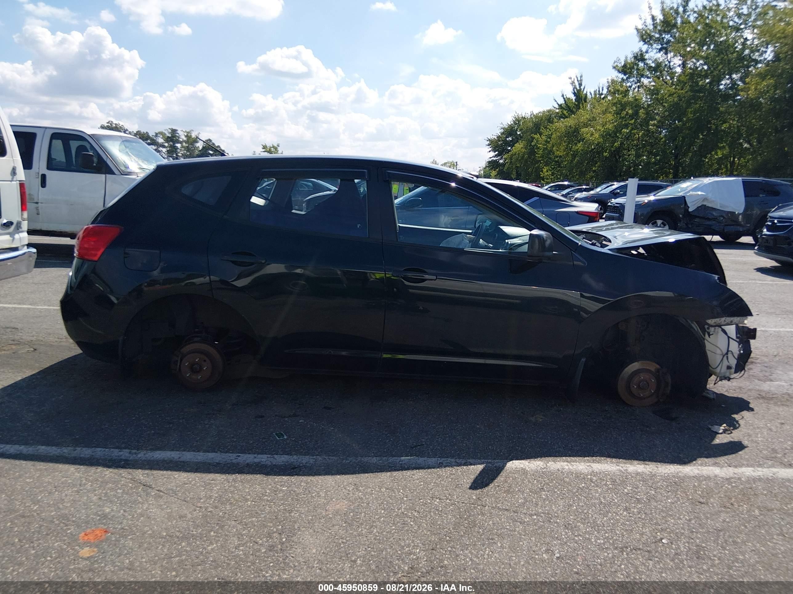2009 Nissan Rogue S Черный vin: JN8AS58VX9W440155
