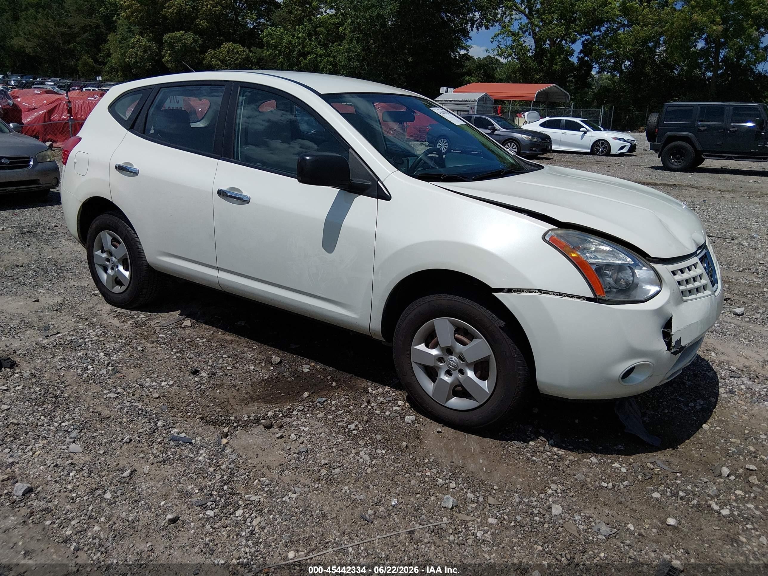 2010 Nissan Rogue S White vin: JN8AS5MT0AW022826