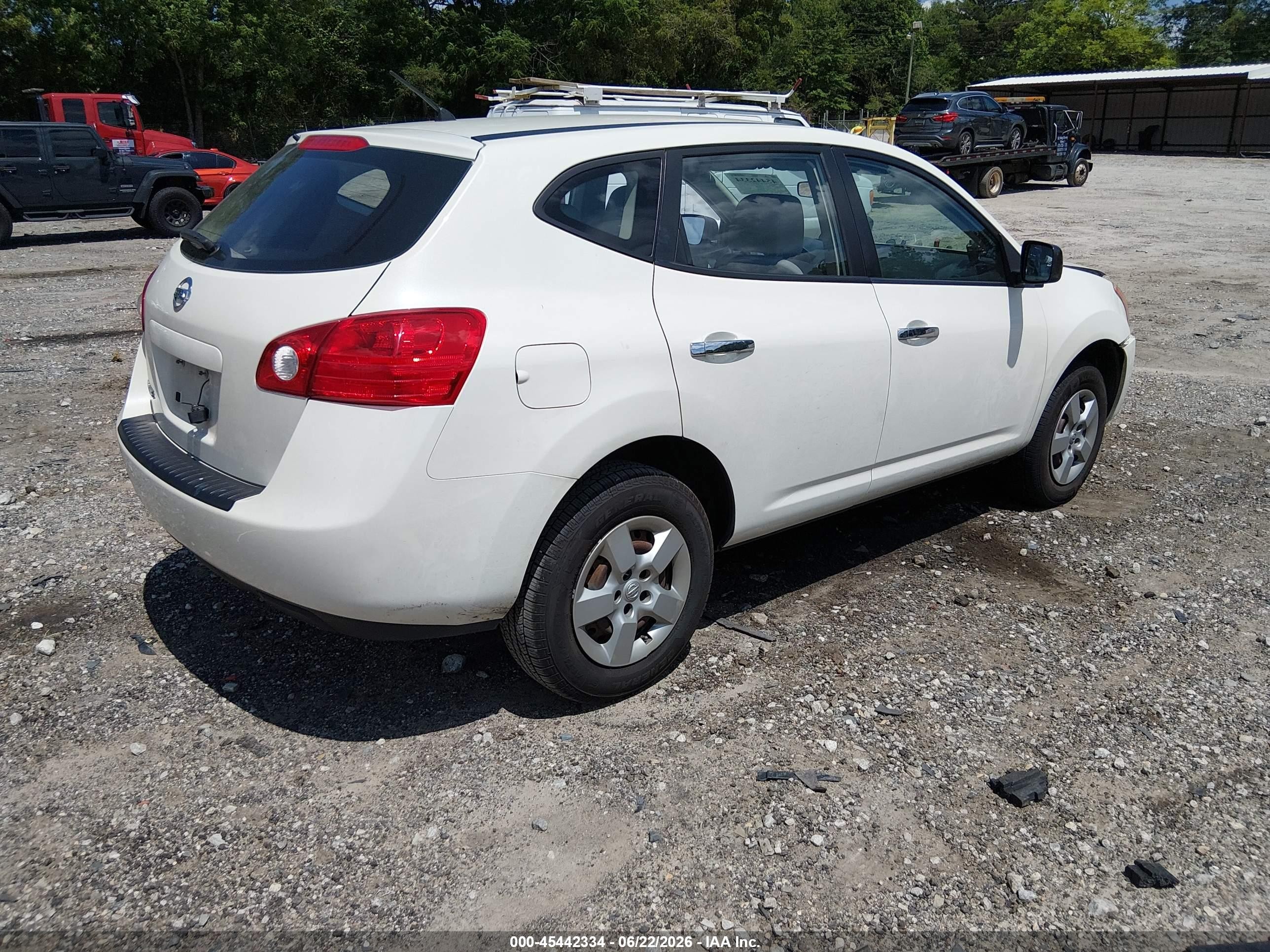 2010 Nissan Rogue S White vin: JN8AS5MT0AW022826