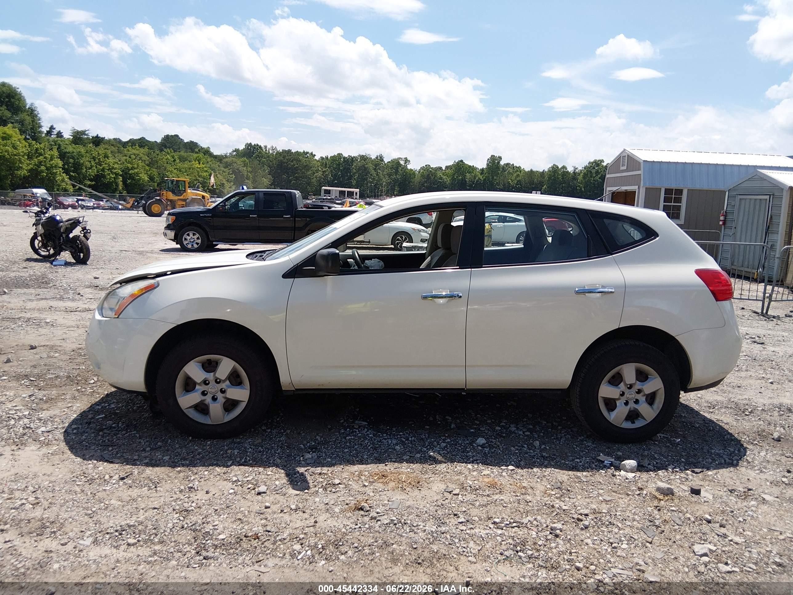 2010 Nissan Rogue S White vin: JN8AS5MT0AW022826