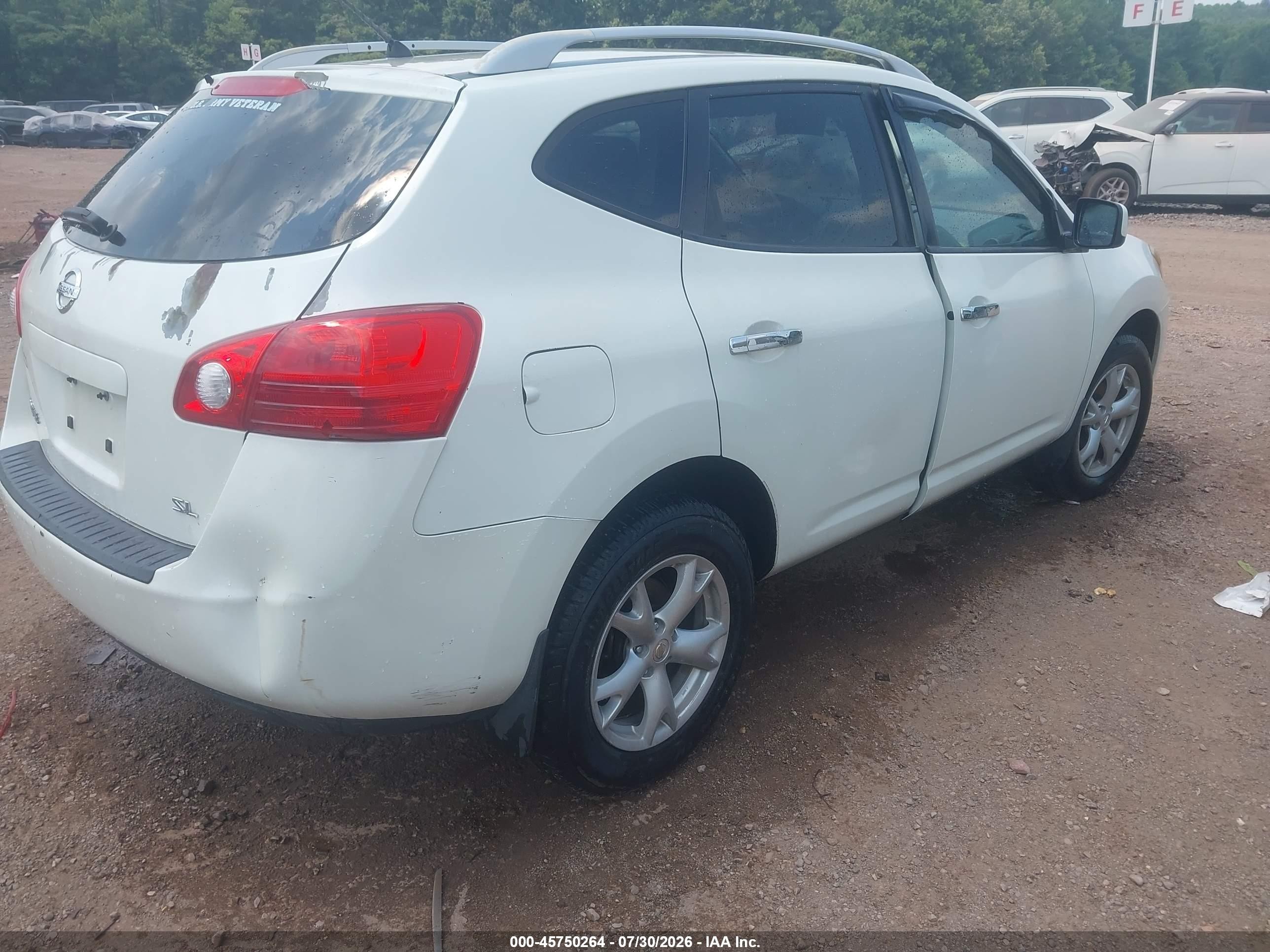 2010 Nissan Rogue Sl Белый vin: JN8AS5MT0AW023717