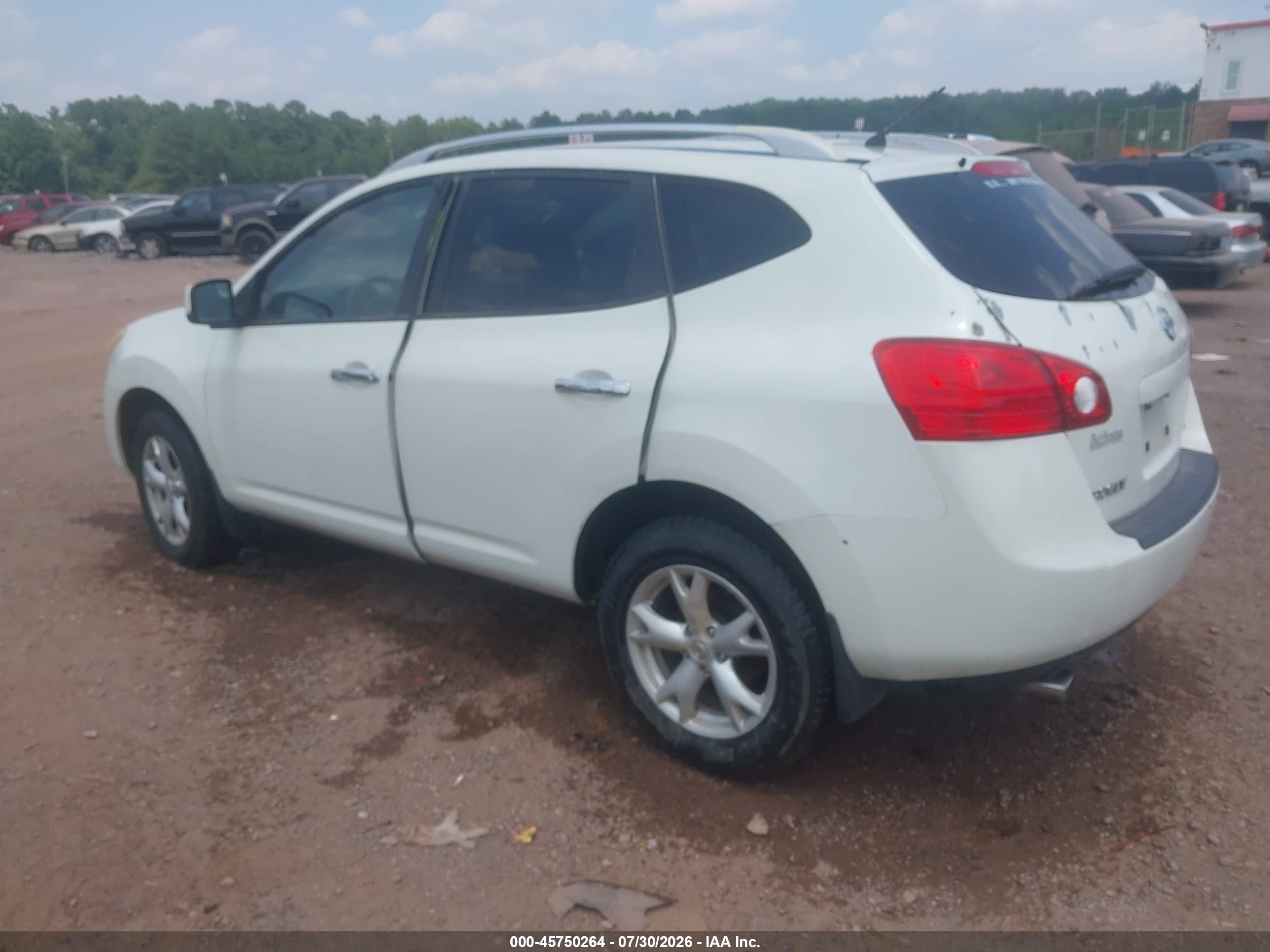 2010 Nissan Rogue Sl Белый vin: JN8AS5MT0AW023717