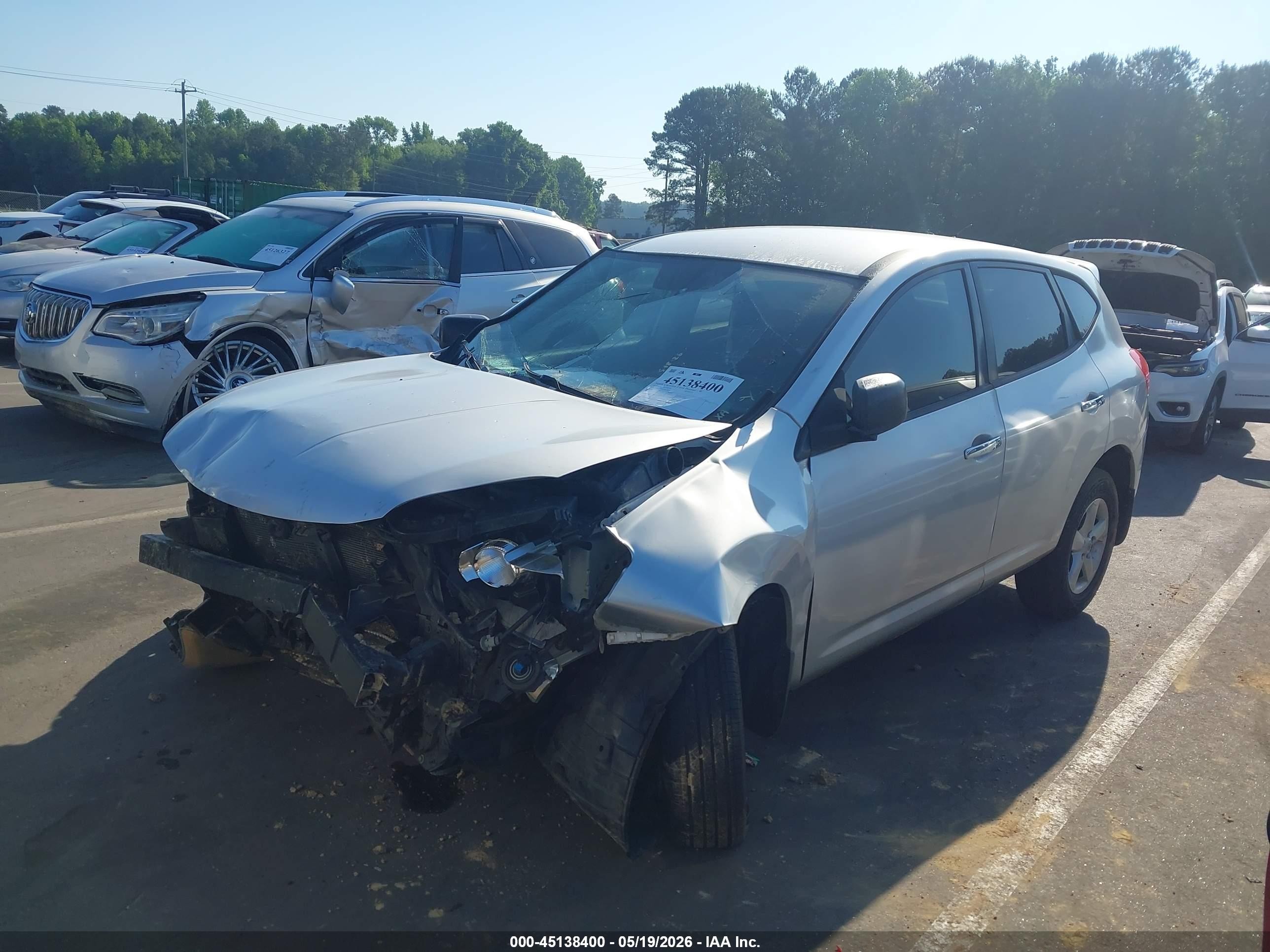 2010 Nissan Rogue S Silver vin: JN8AS5MT0AW028805