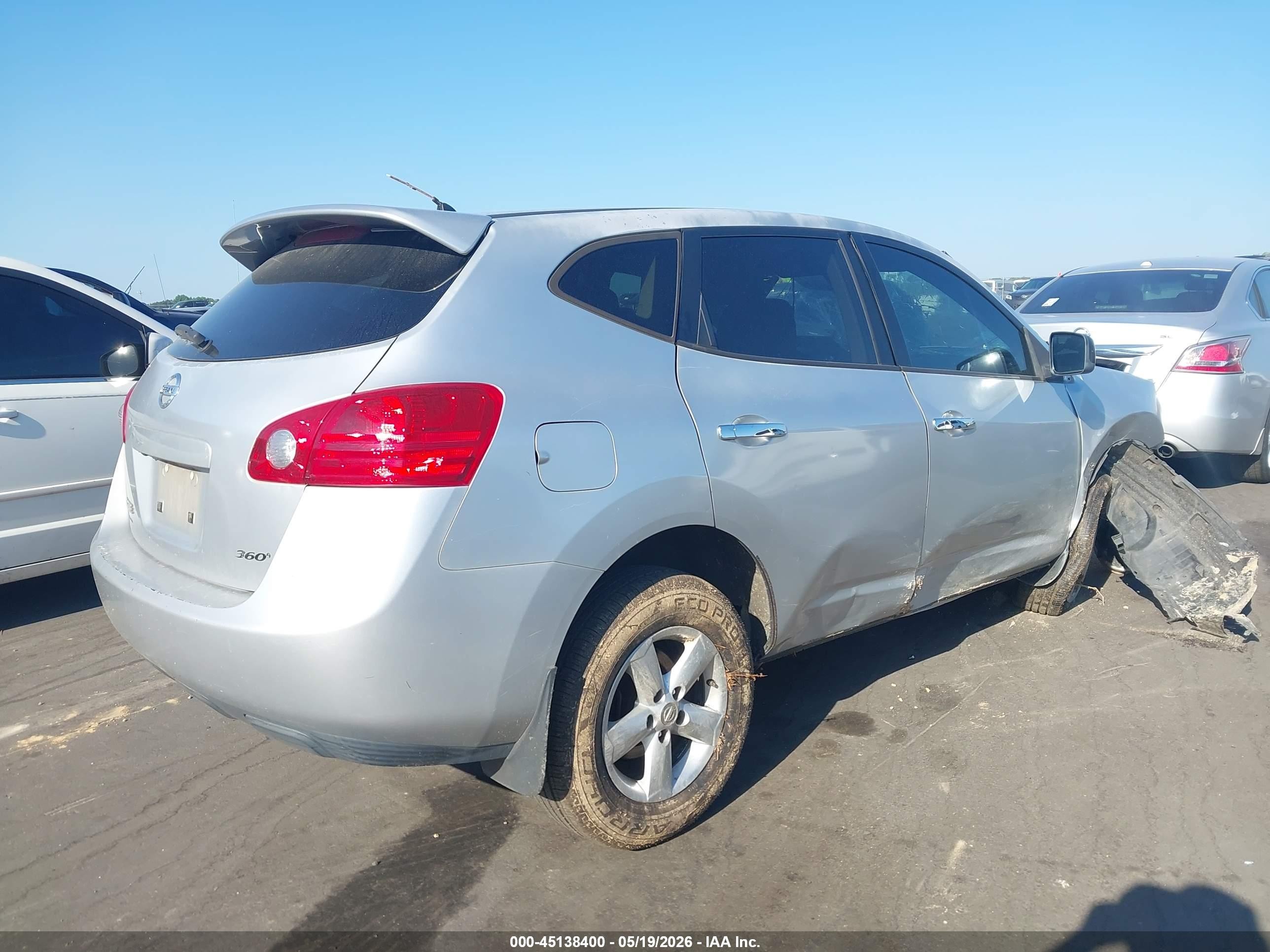2010 Nissan Rogue S Silver vin: JN8AS5MT0AW028805