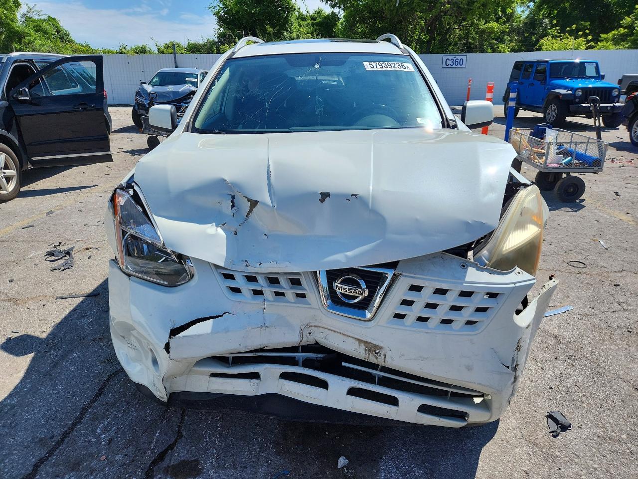 2010 Nissan Rogue Sl White vin: JN8AS5MT0AW502140