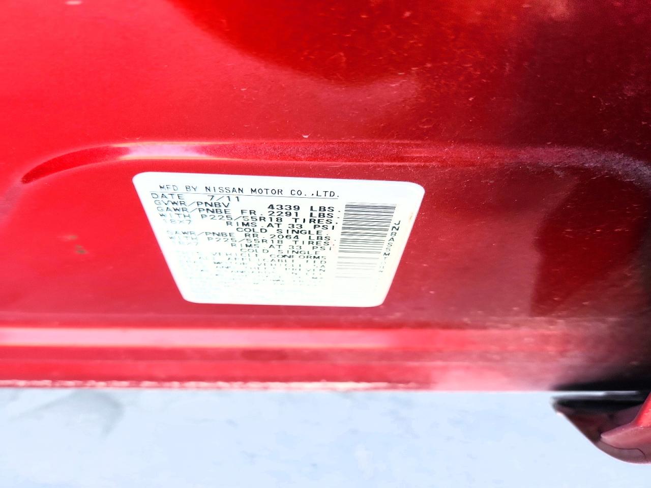 2011 Nissan Rogue S Burgundy vin: JN8AS5MT0BW186997