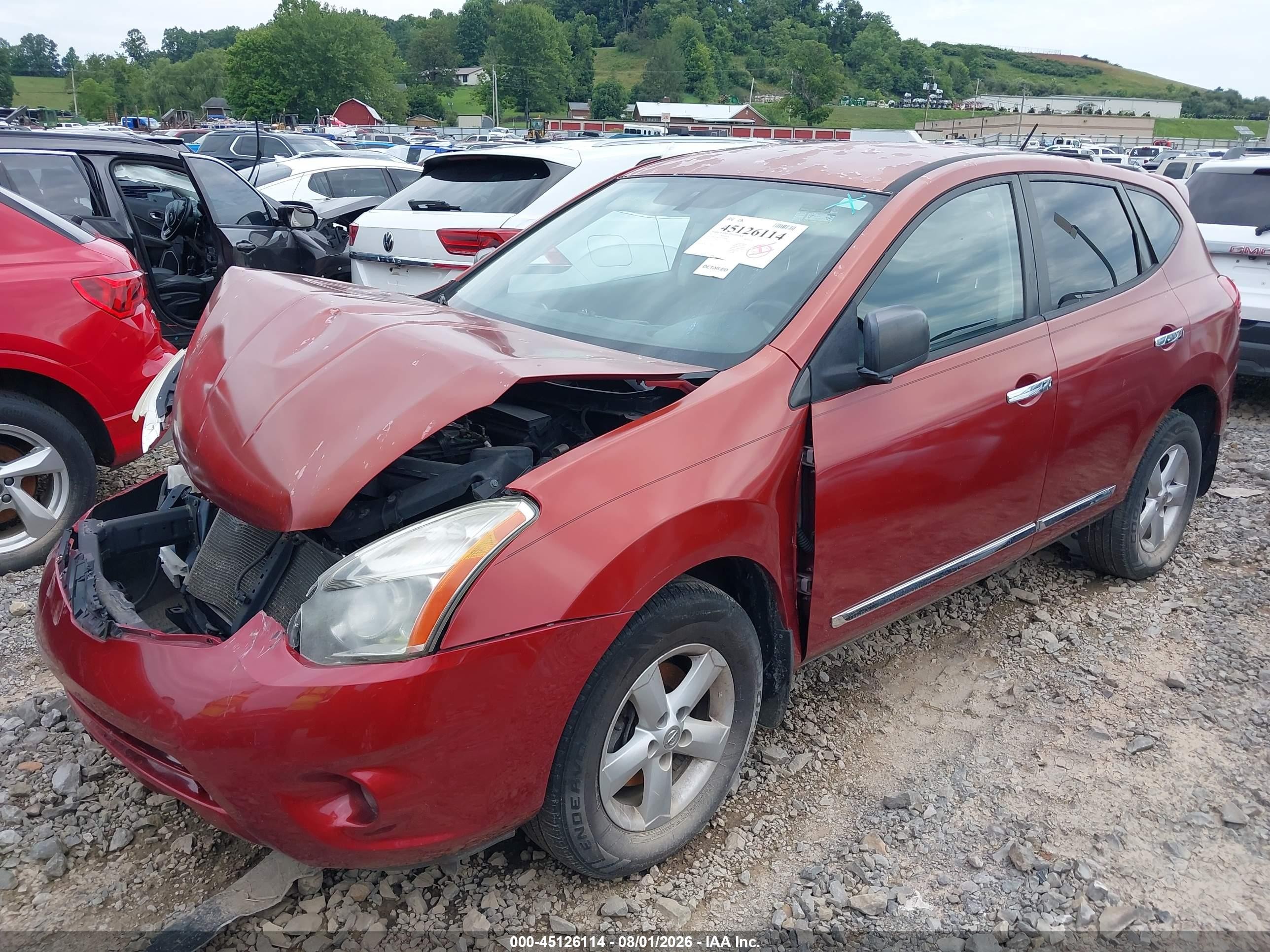 2012 Nissan Rogue S Orange vin: JN8AS5MT0CW260081