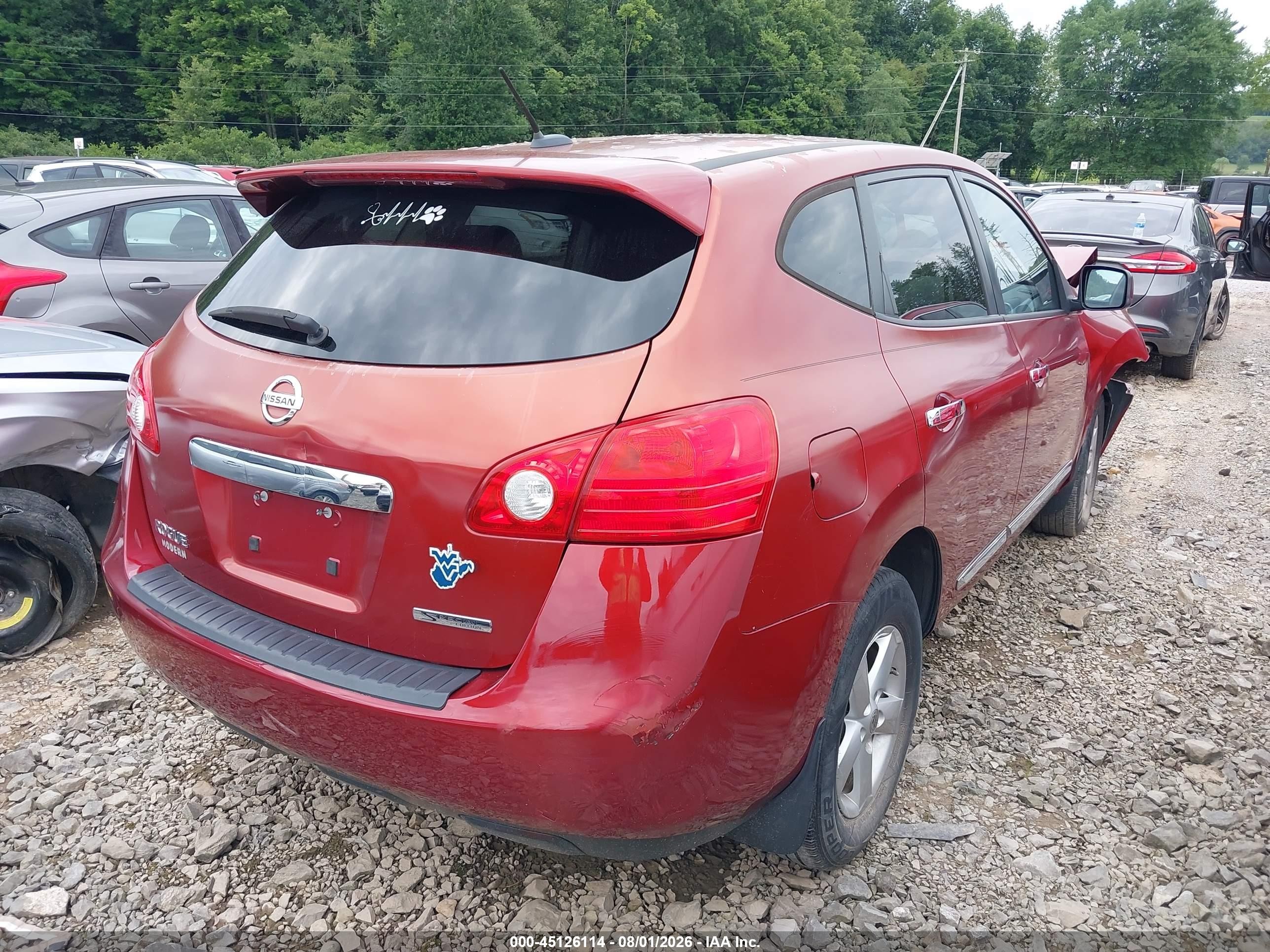 2012 Nissan Rogue S Orange vin: JN8AS5MT0CW260081